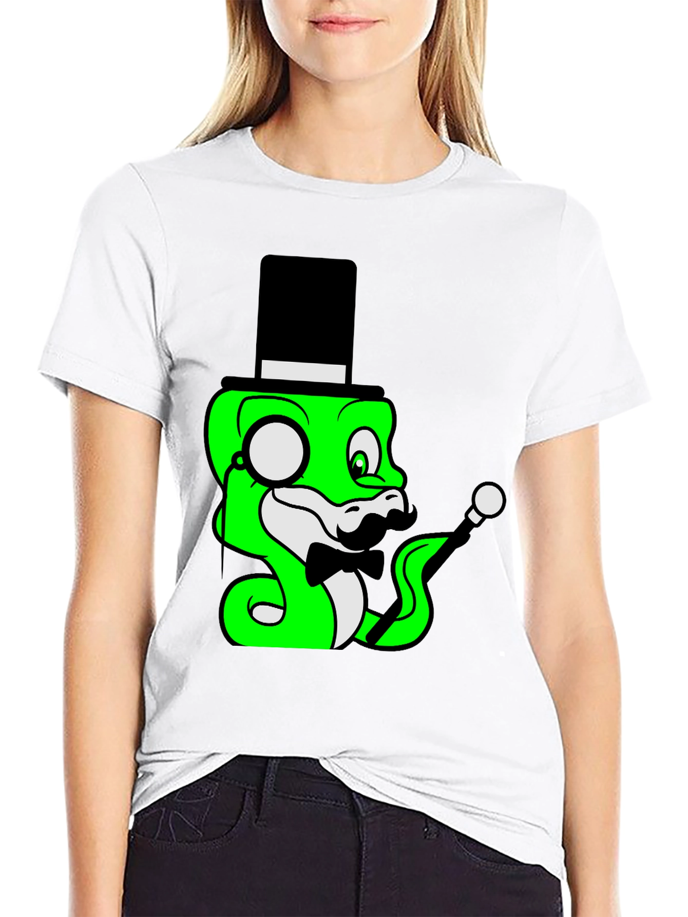 Dapper Snake Tee - Cartoon Style