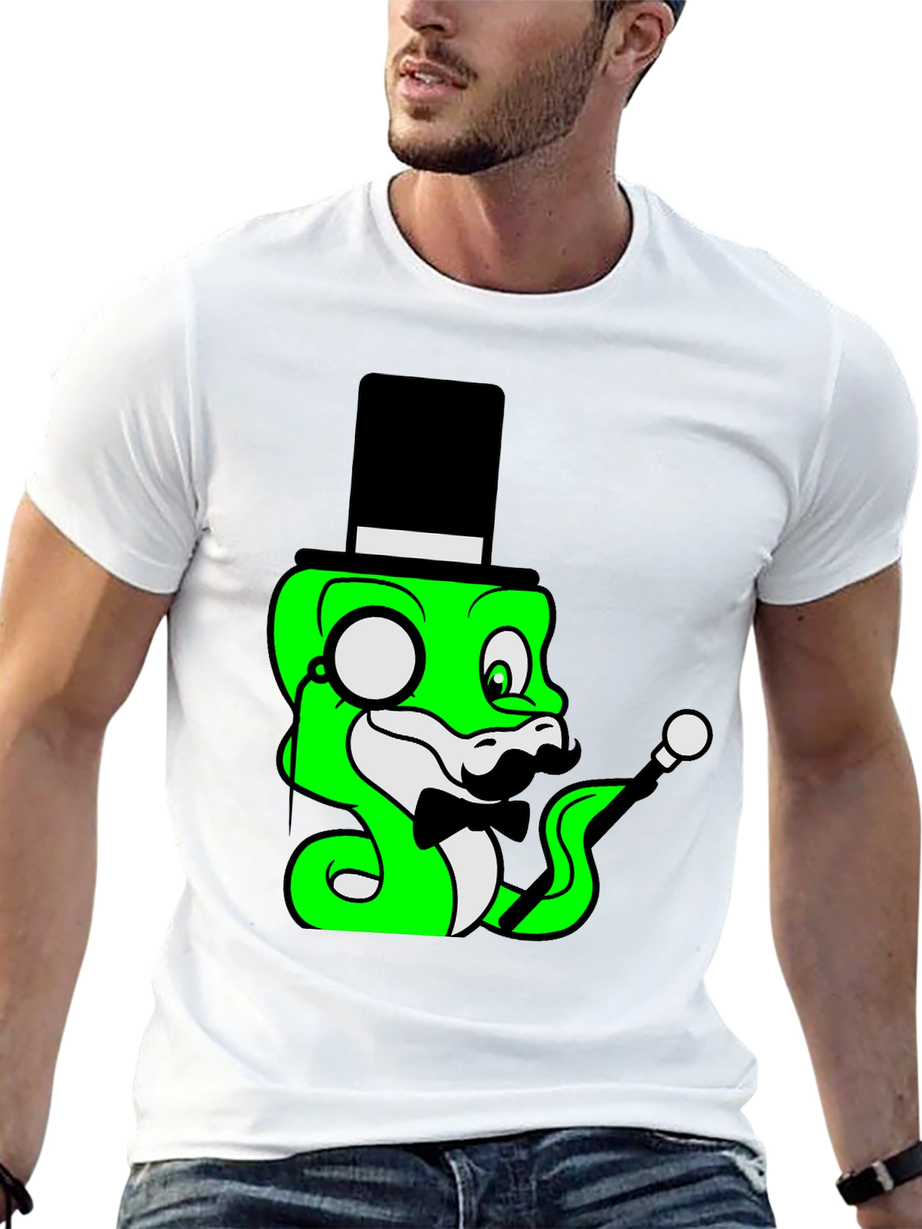 Dapper Snake Tee - Cartoon Style