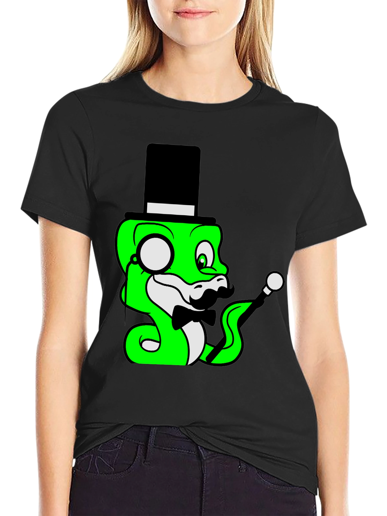 Dapper Snake Tee - Cartoon Style