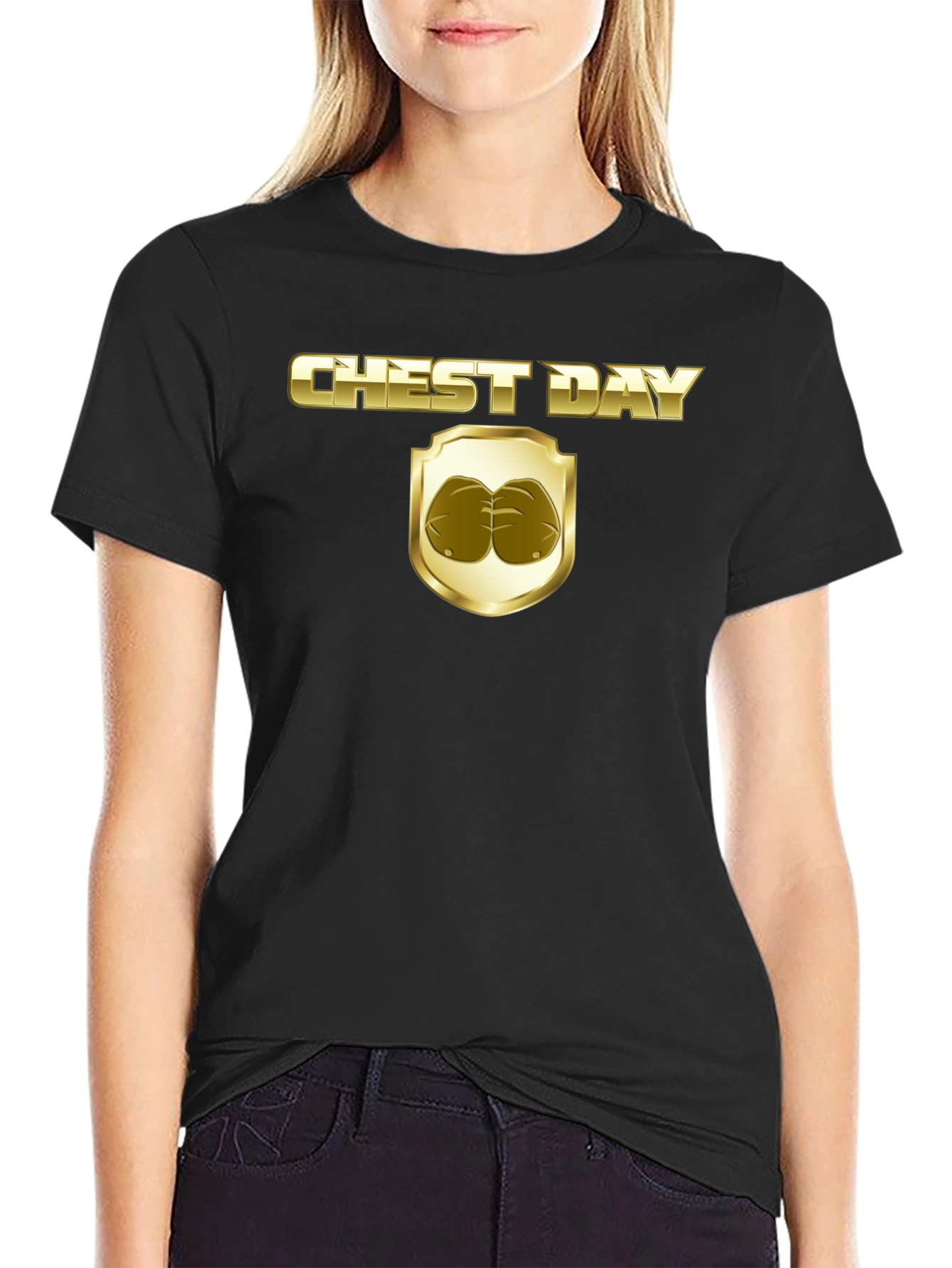 Chest Day Graphic Tee - Gym Humor T-Shirt
