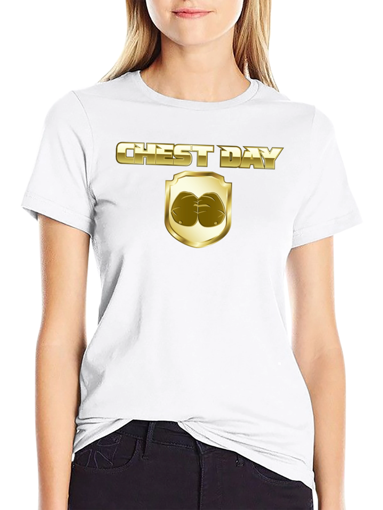 Chest Day Graphic Tee - Gym Humor T-Shirt