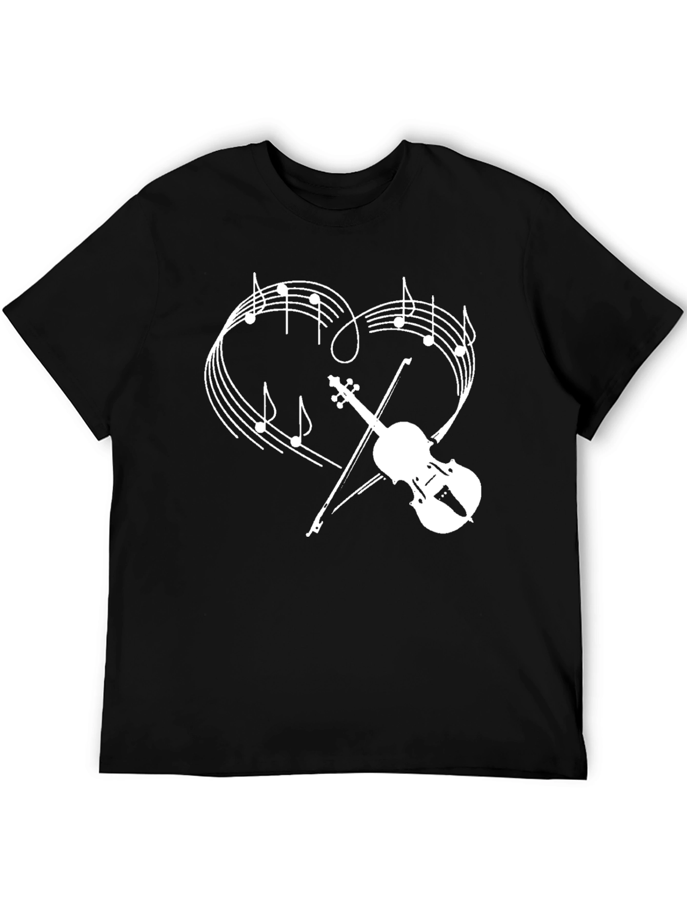 Musical Heart Violin Graphic T-Shirt