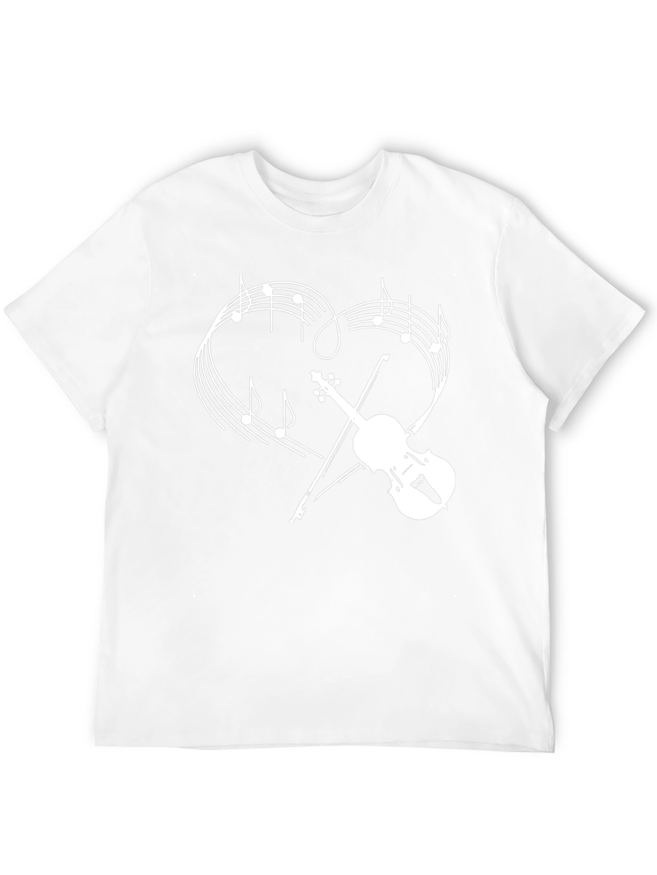 Musical Heart Violin Graphic T-Shirt