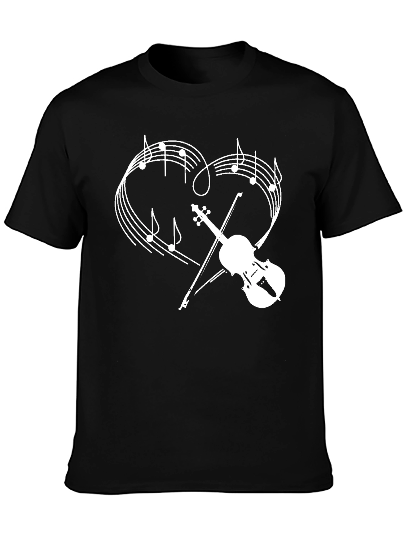 Musical Heart Violin Graphic T-Shirt