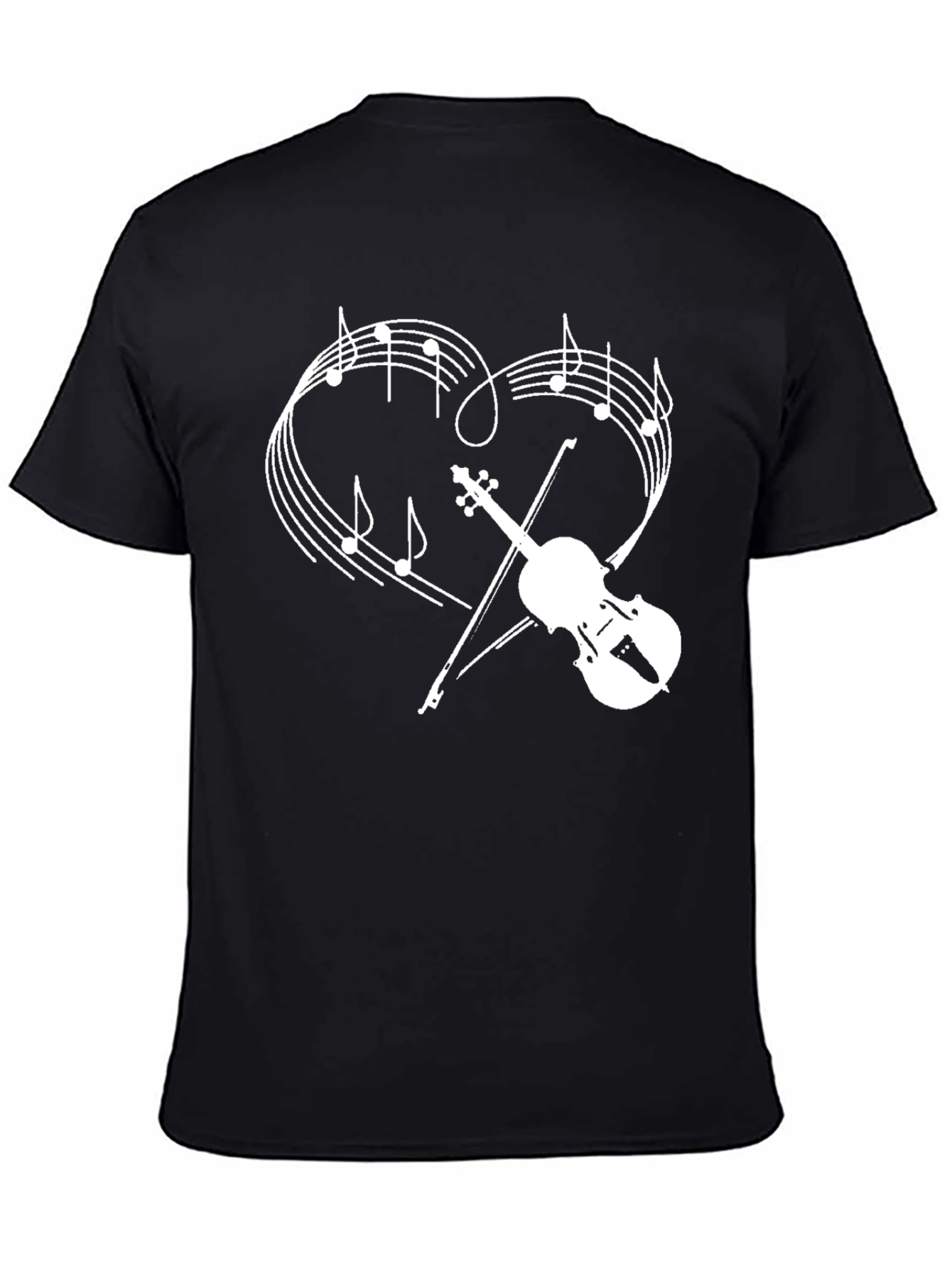 Musical Heart Violin Graphic T-Shirt