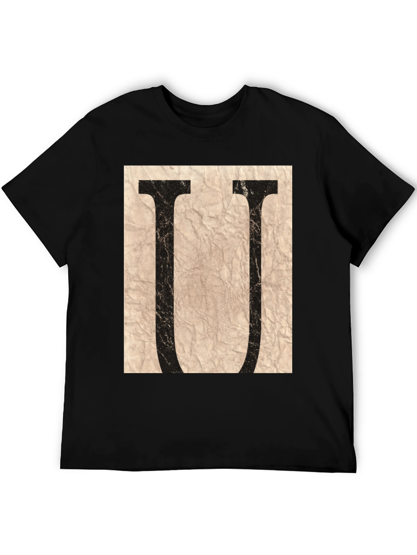 Letter U Graphic Tee - Stylish Unisex T-Shirt