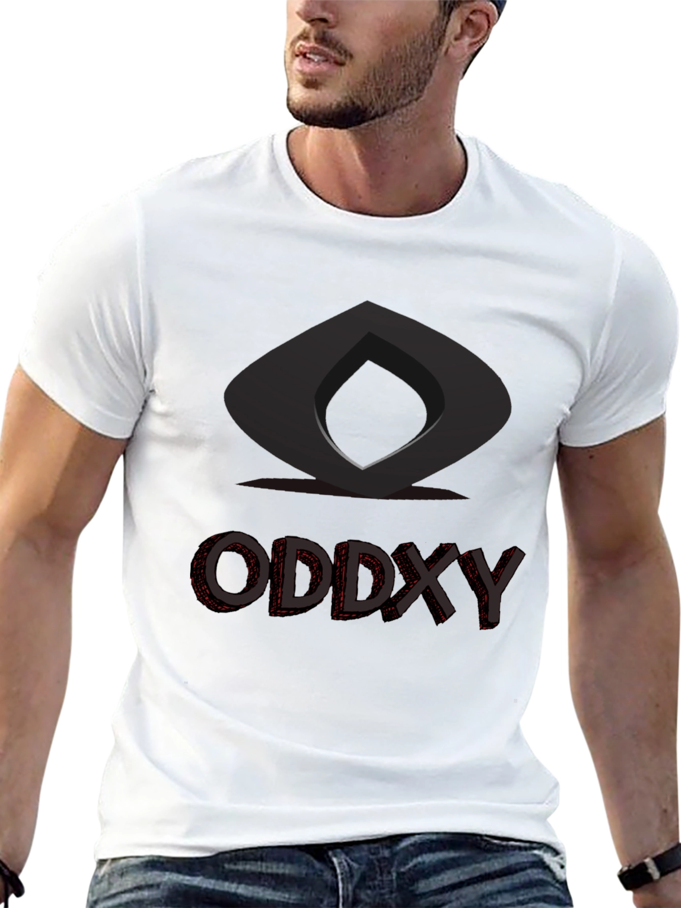 Modern Graphic T-Shirt - Oddxy Design Black Tee