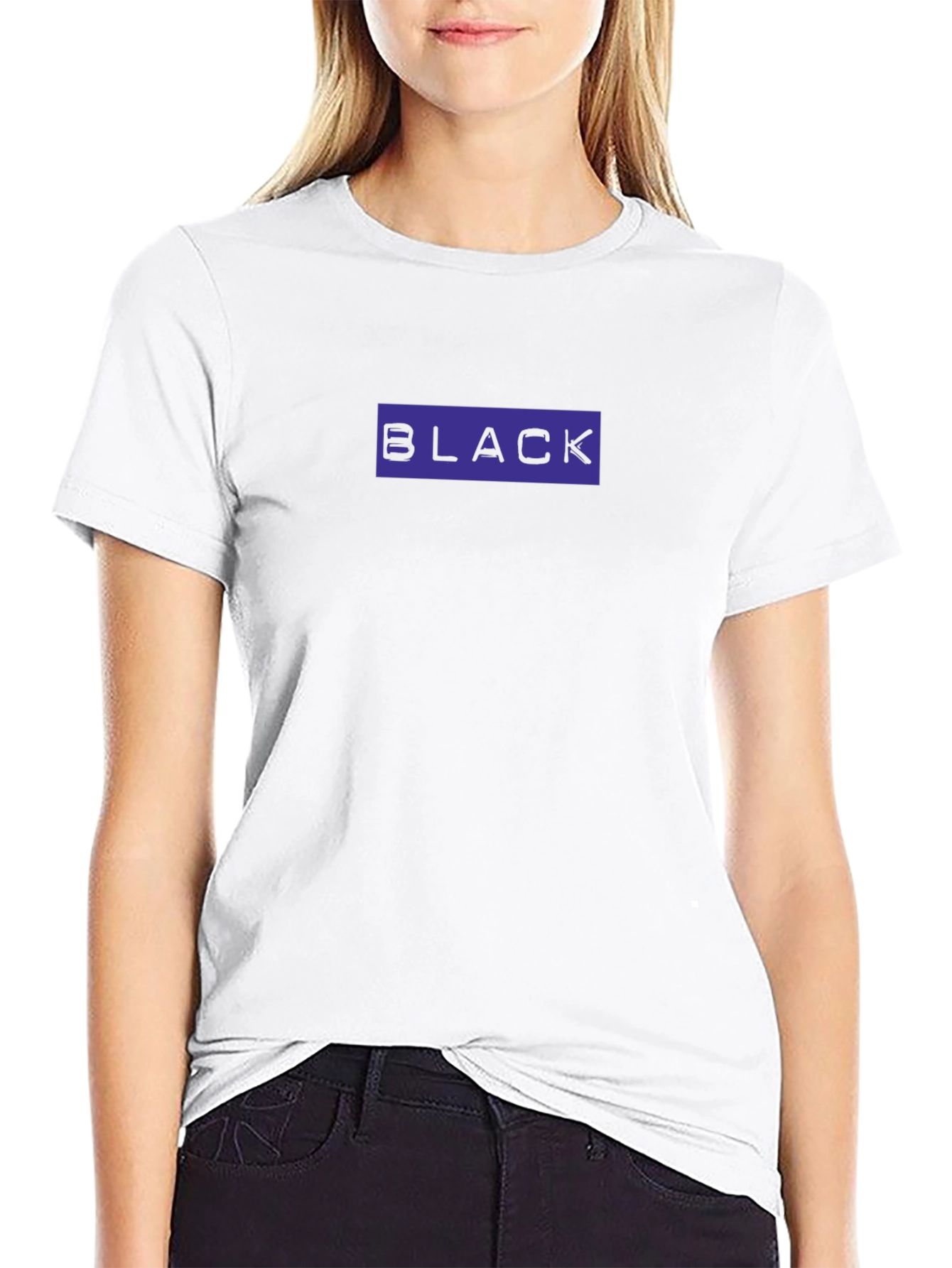 Black T-Shirt With Blue Highlight