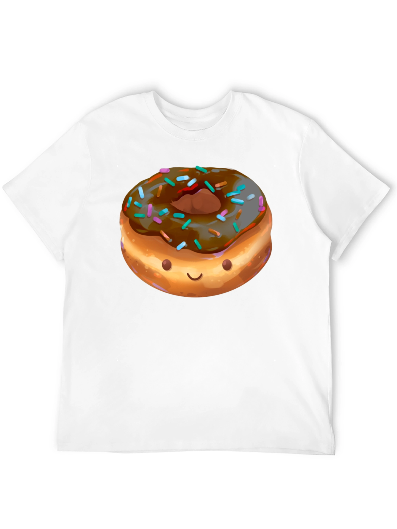 Funny Donut Graphic Black T-Shirt