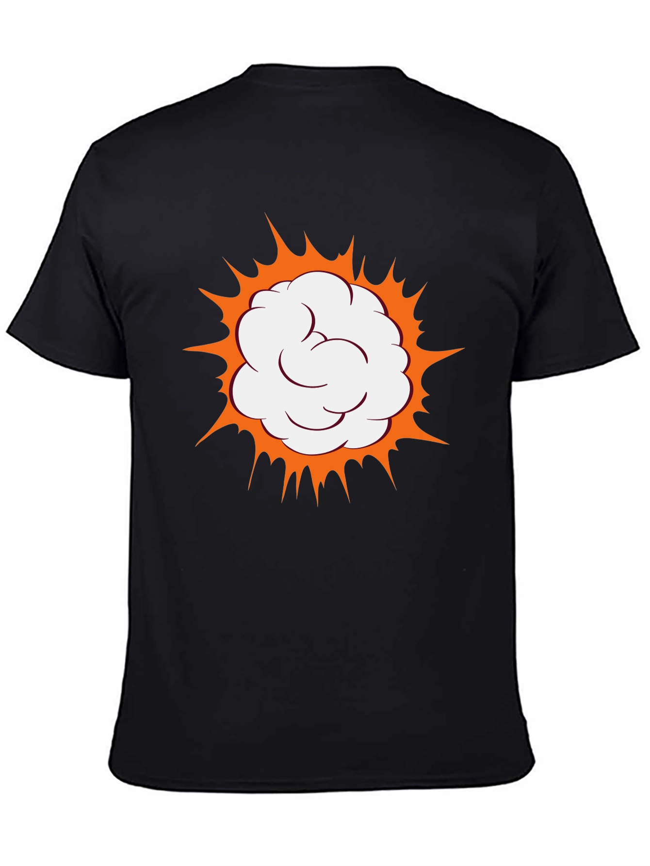 Comic Cloud Burst Graphic Black T-Shirt