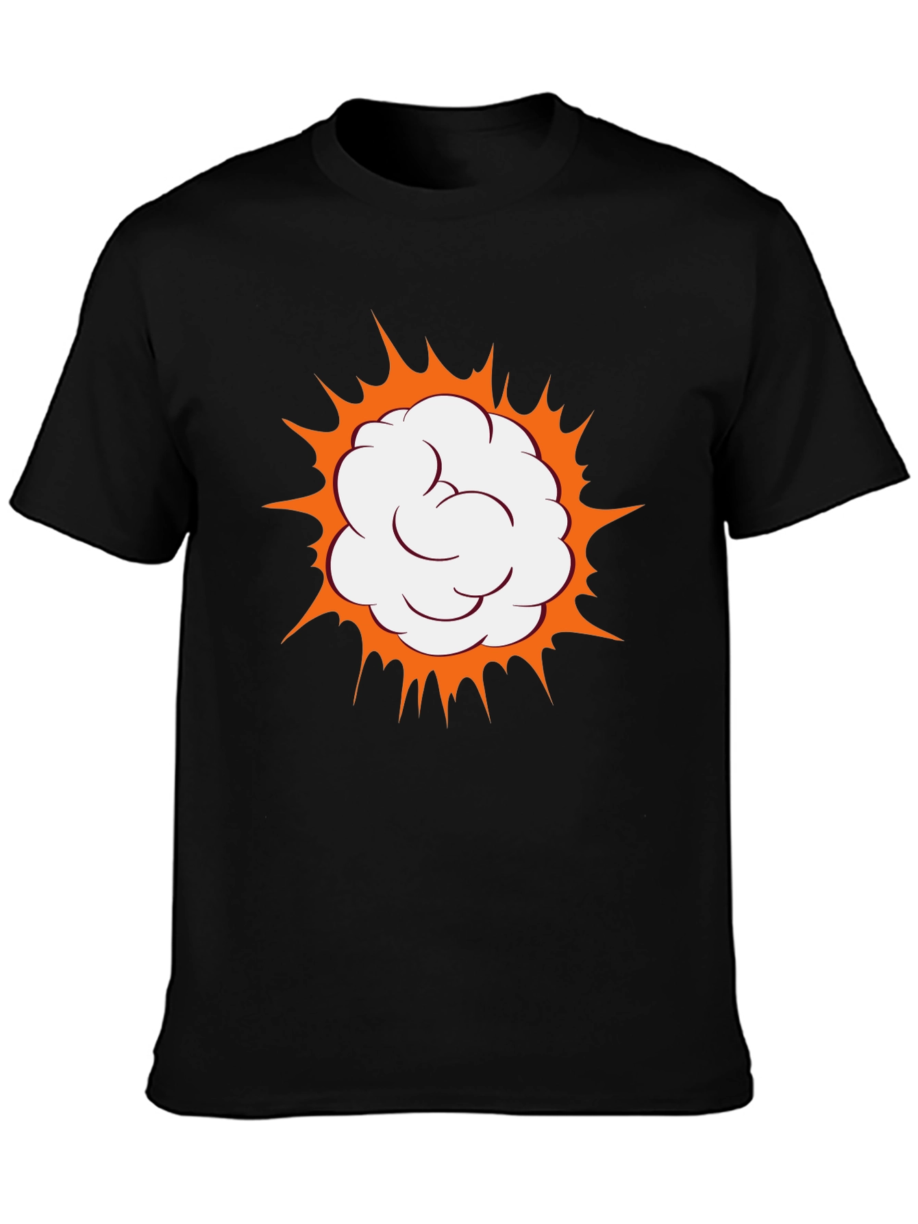 Comic Cloud Burst Graphic Black T-Shirt