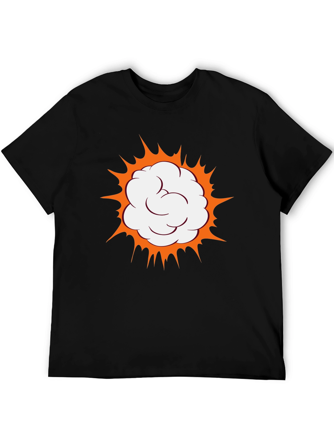 Comic Cloud Burst Graphic Black T-Shirt