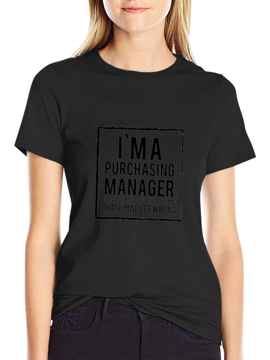 Purchasing Manager Funny Black T-Shirt