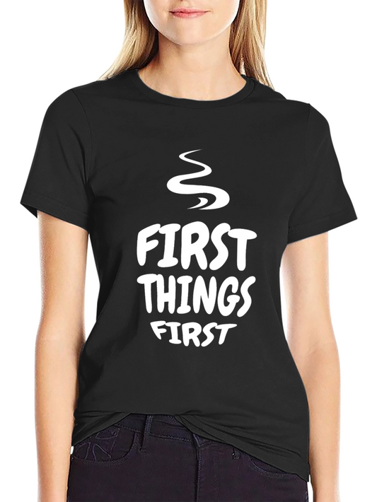 First Things First Graphic Tee - Black