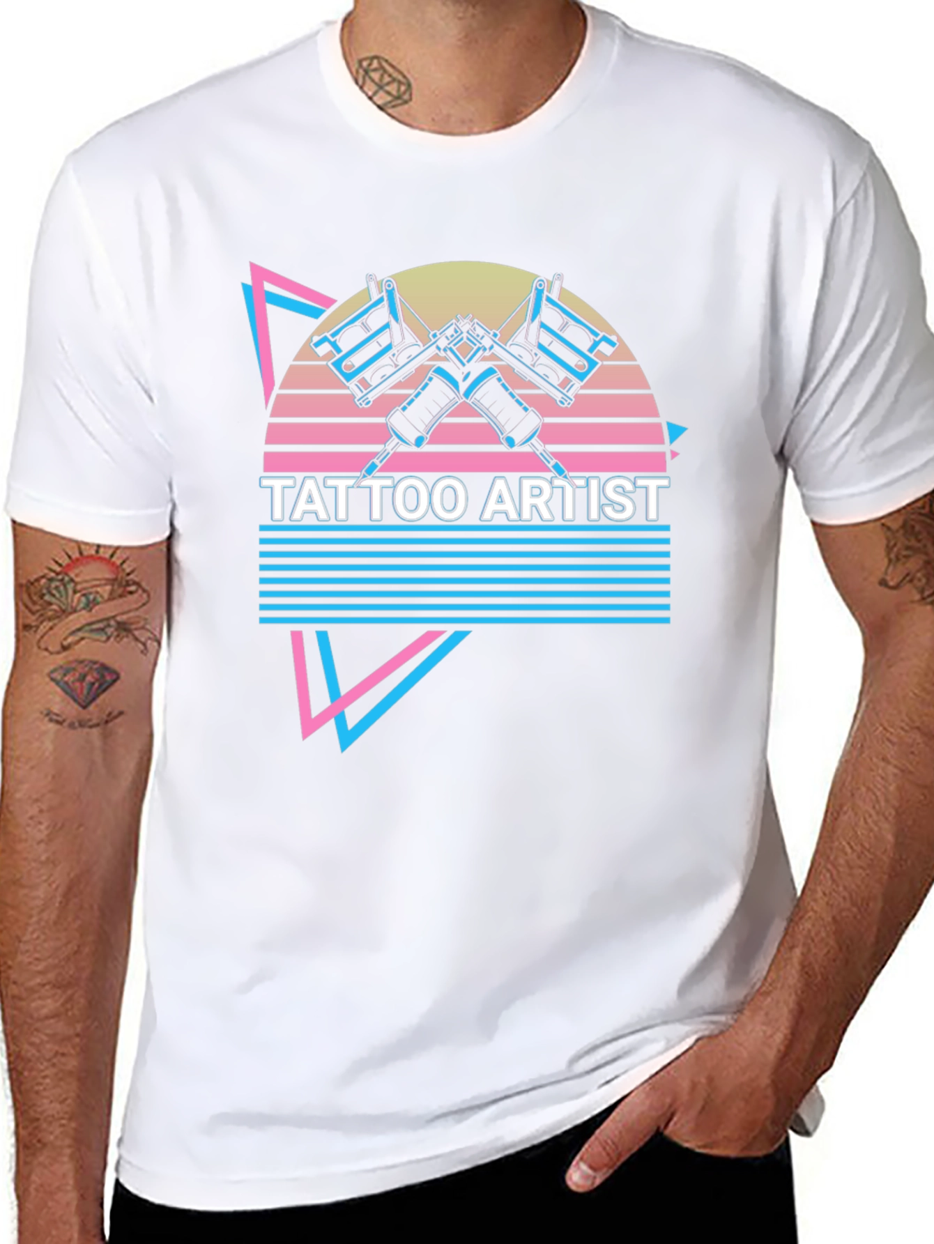 Retro Tattoo Artist T-Shirt - Black