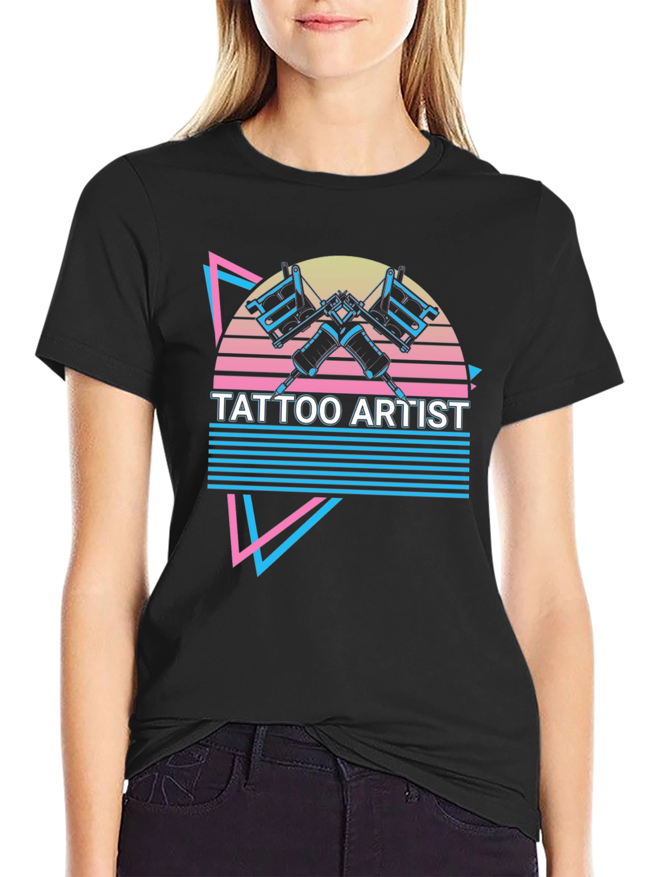 Retro Tattoo Artist T-Shirt - Black