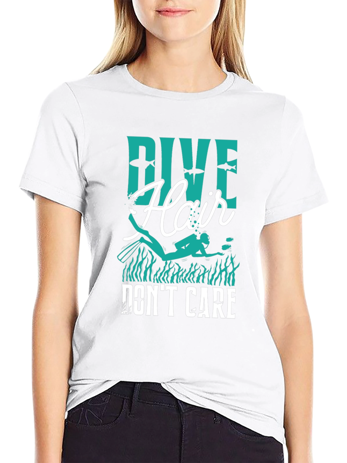 Dive Hair Dont Care Black T-Shirt