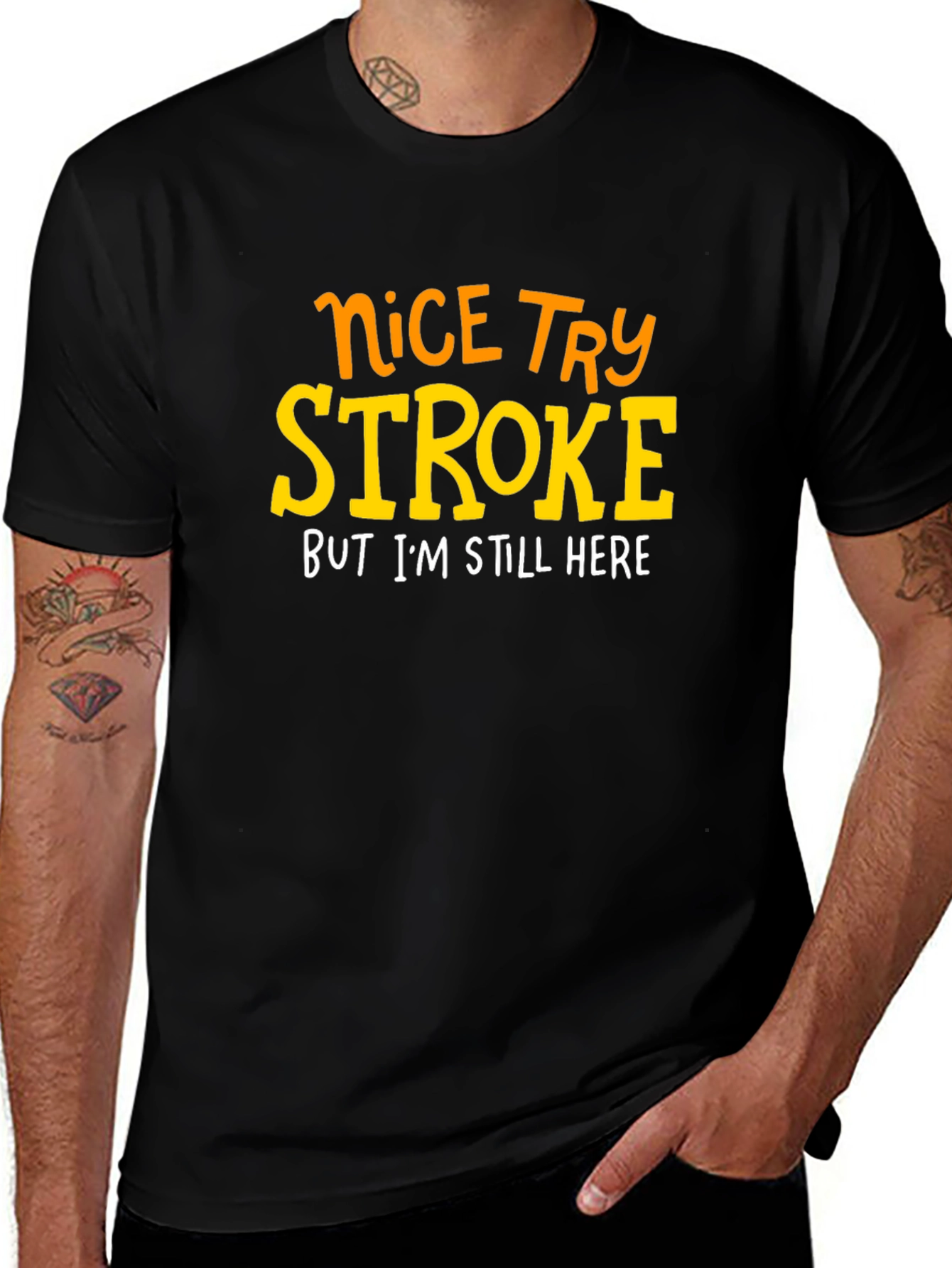 Stroke Survivor T-Shirt Nice Try Stroke Recovery Tee