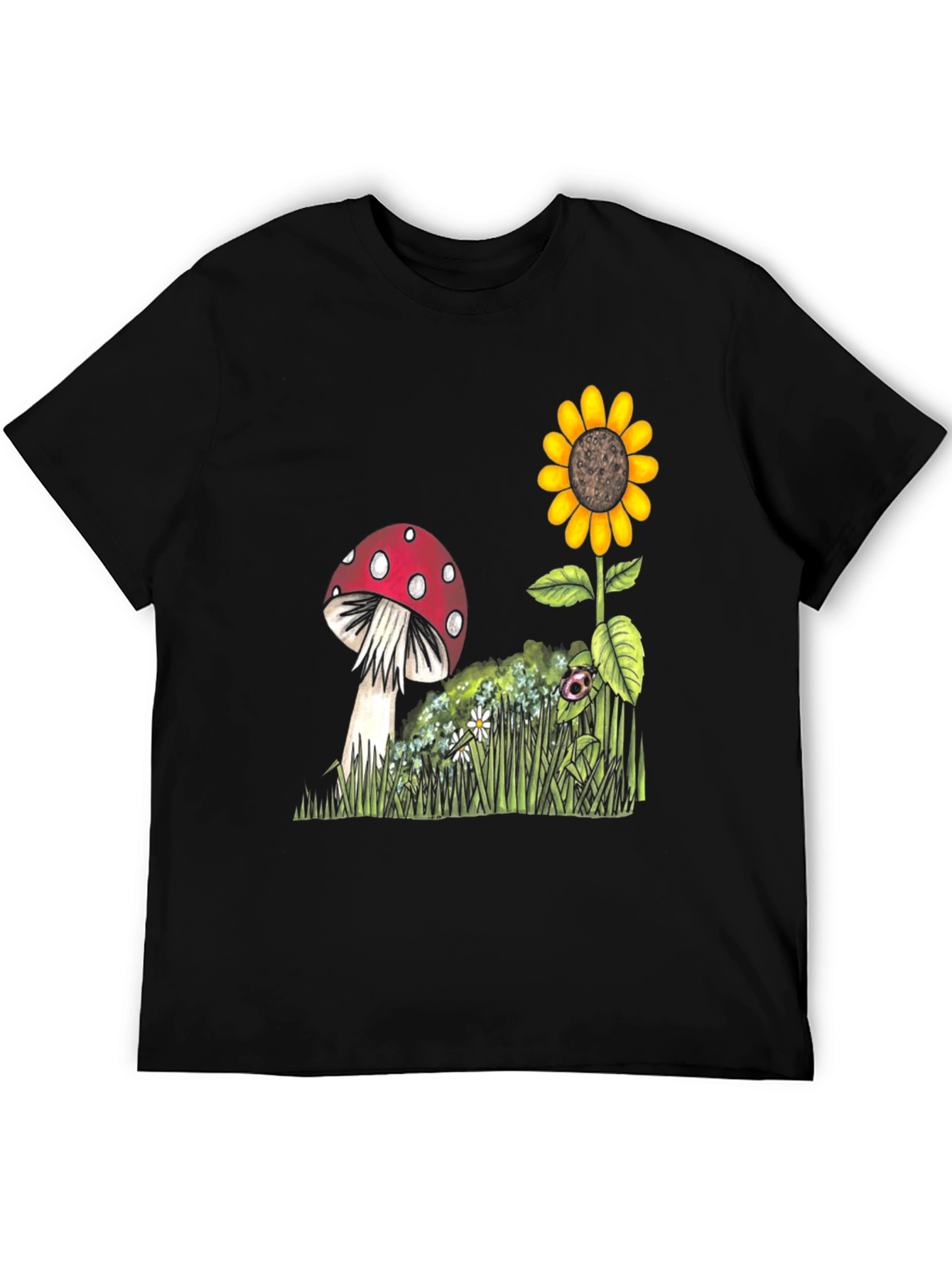 Mushroom & Sunflower Graphic Tee