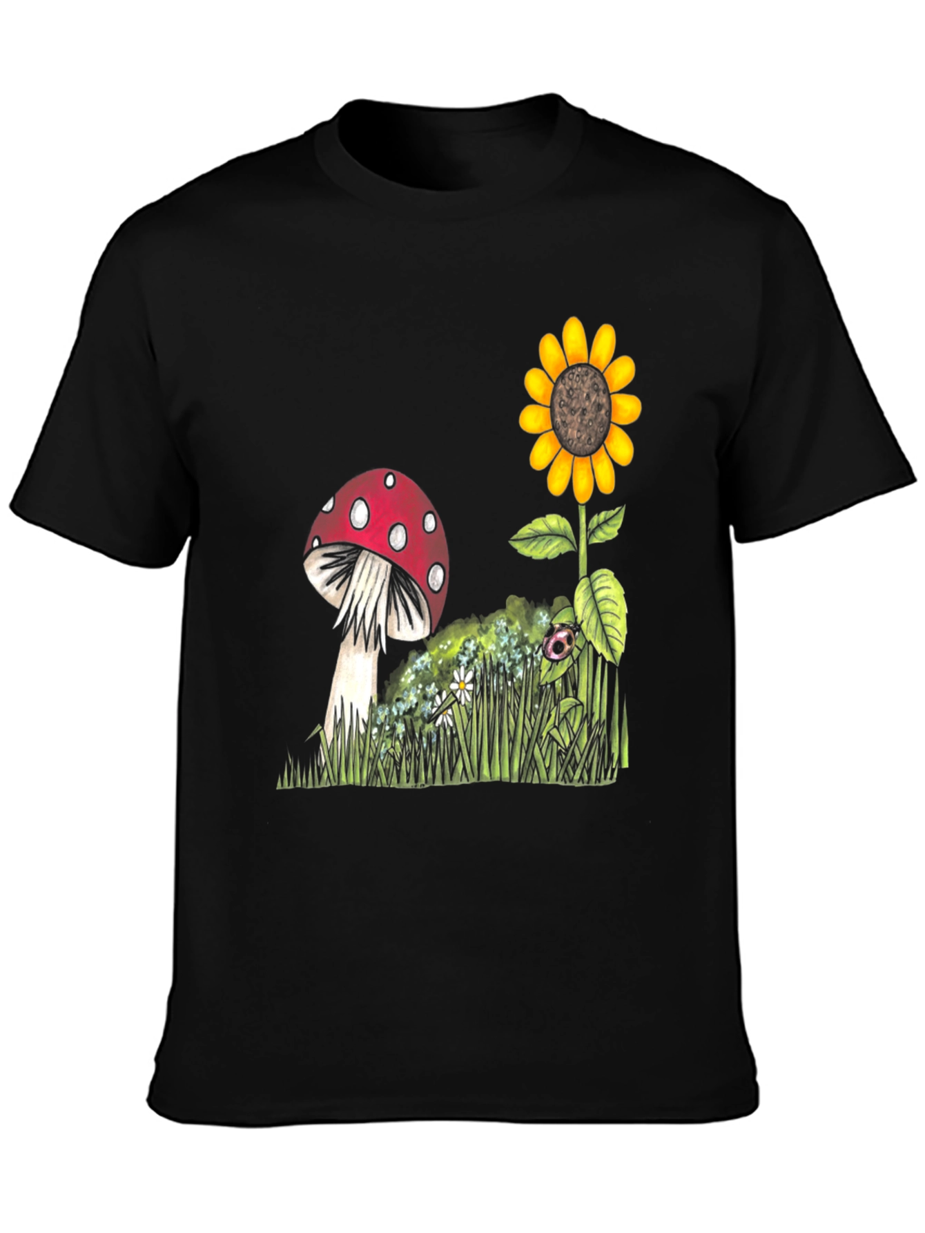 Mushroom & Sunflower Graphic Tee