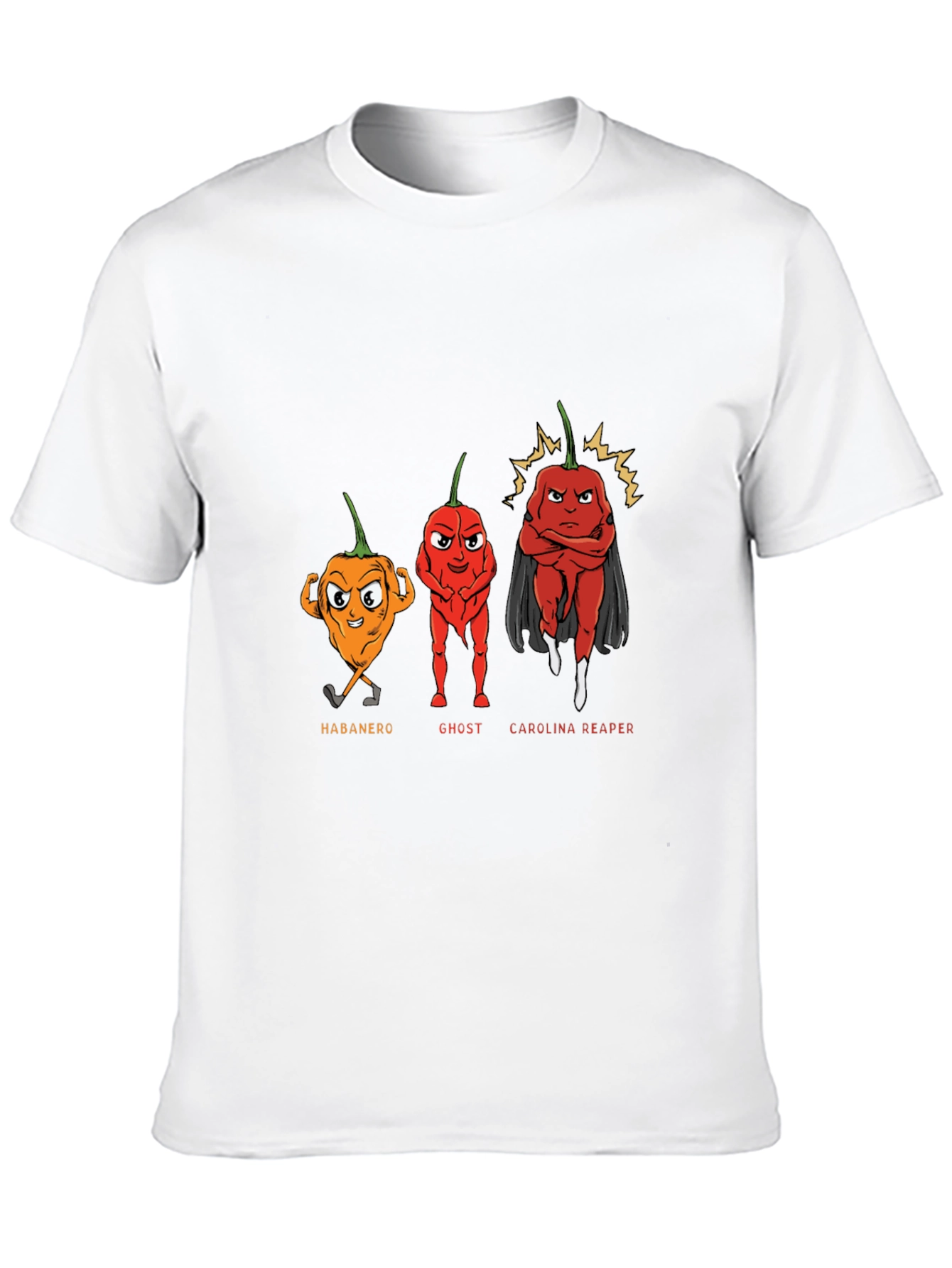 Spicy Pepper Cartoon Graphic T-Shirt