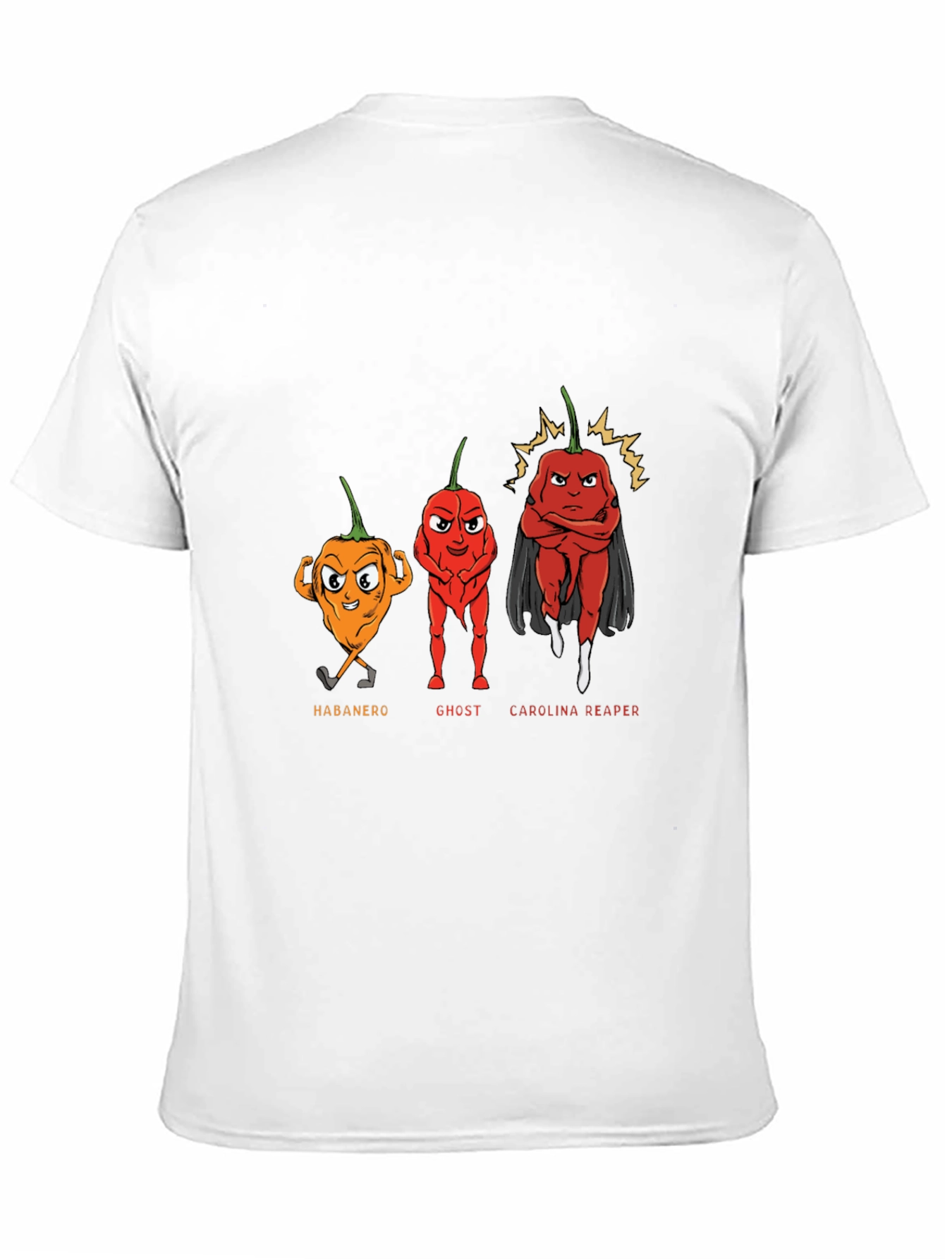 Spicy Pepper Cartoon Graphic T-Shirt