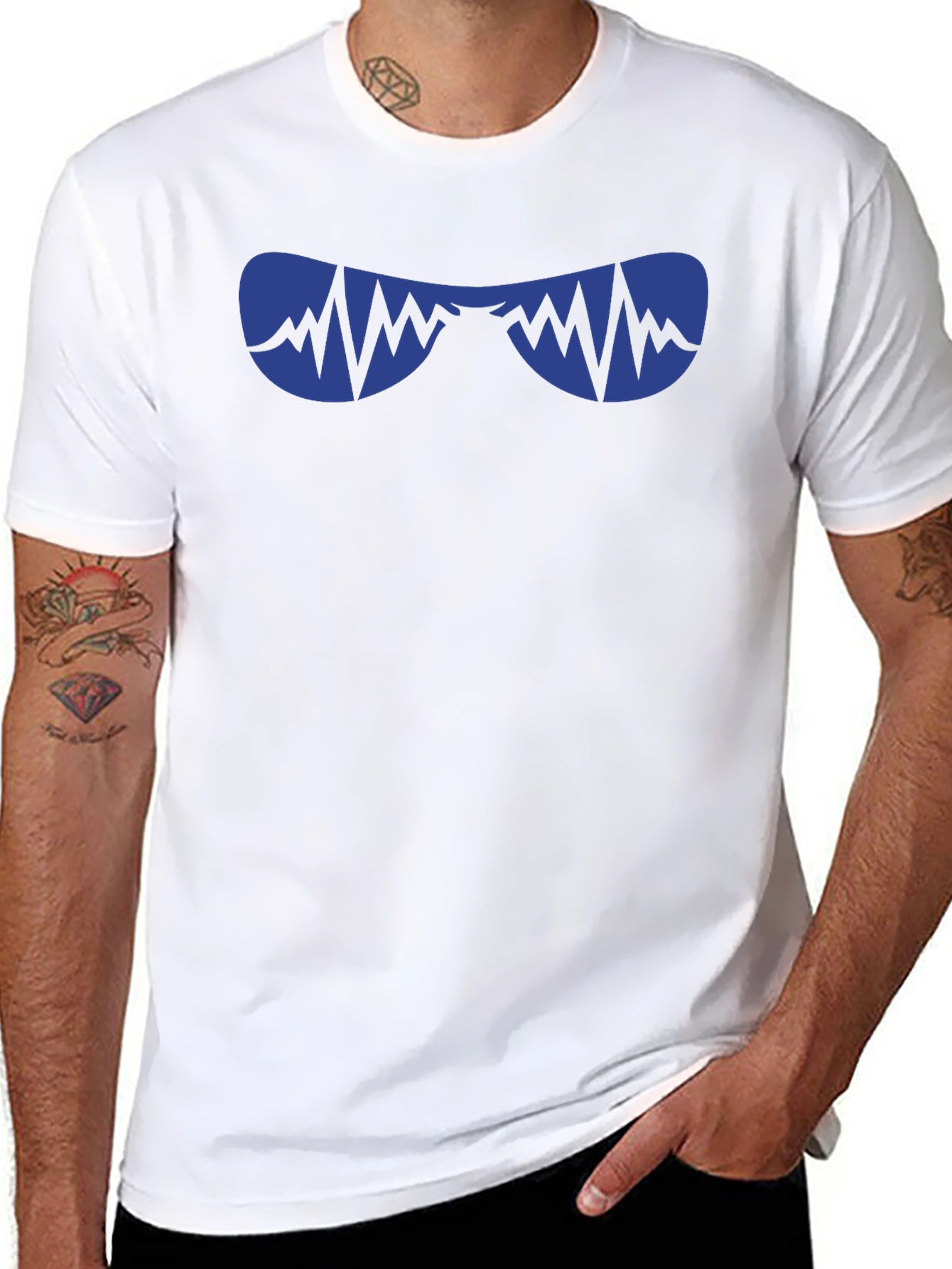 Cool Shades Graphic Tee - Black Cotton T-Shirt