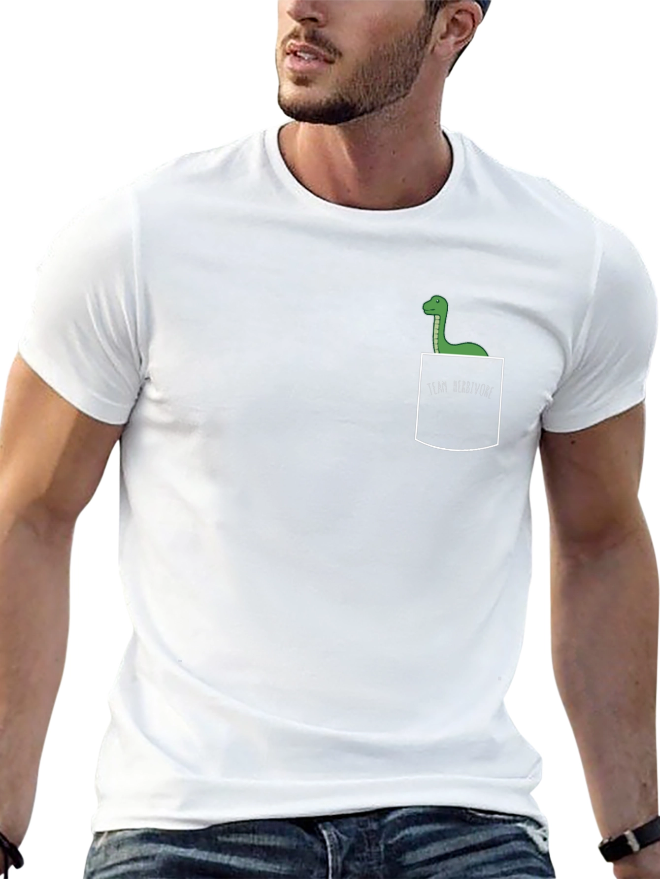 Dinosaur Pocket T-Shirt - Team Herbivore Graphic Tee