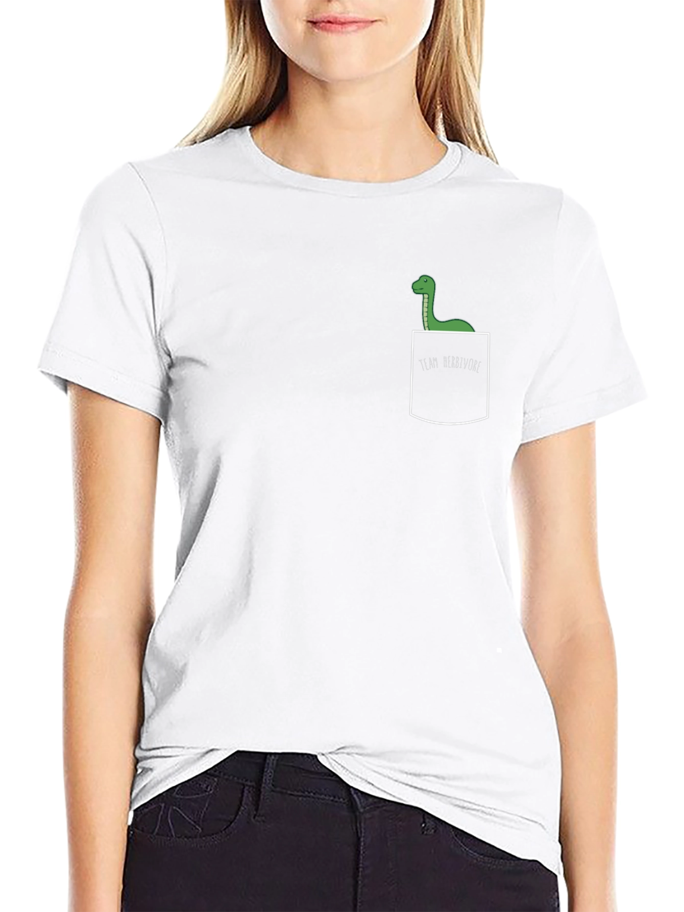 Dinosaur Pocket T-Shirt - Team Herbivore Graphic Tee