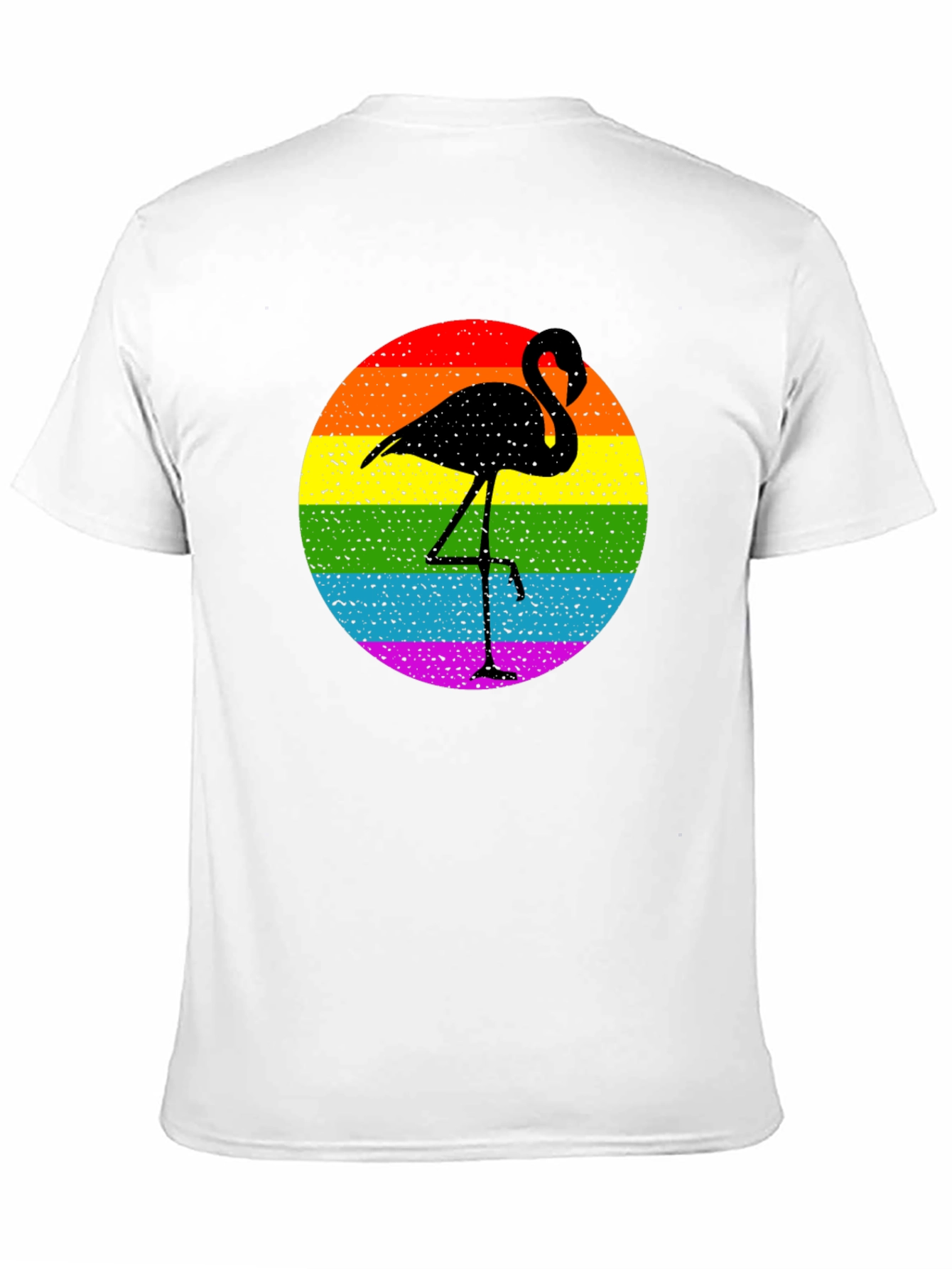 Rainbow Flamingo Graphic Tee - Stylish & Unique