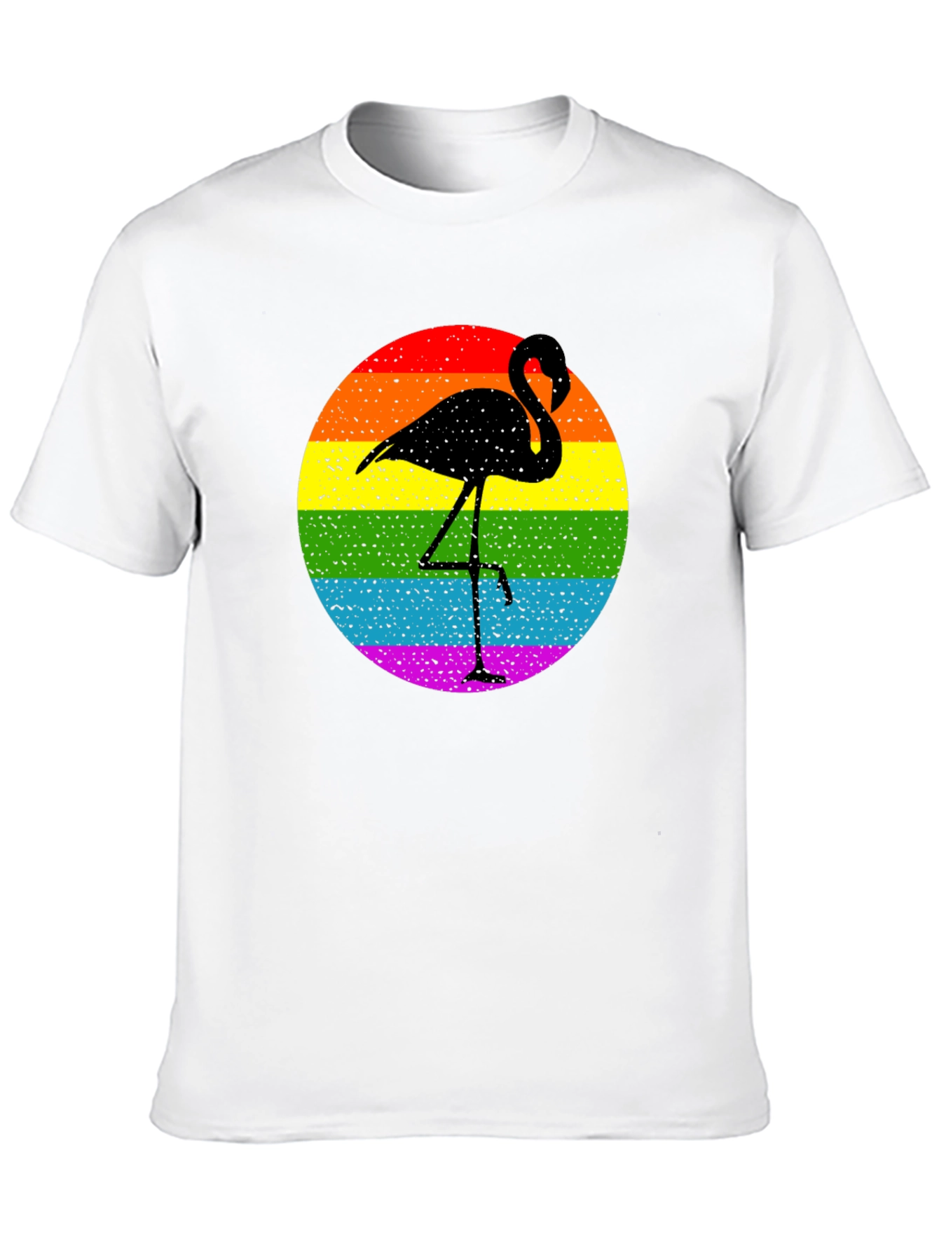 Rainbow Flamingo Graphic Tee - Stylish & Unique