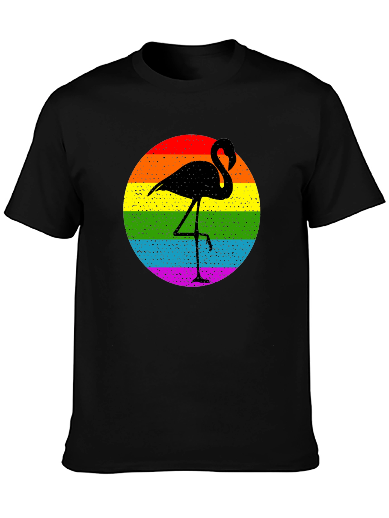Rainbow Flamingo Graphic Tee - Stylish & Unique