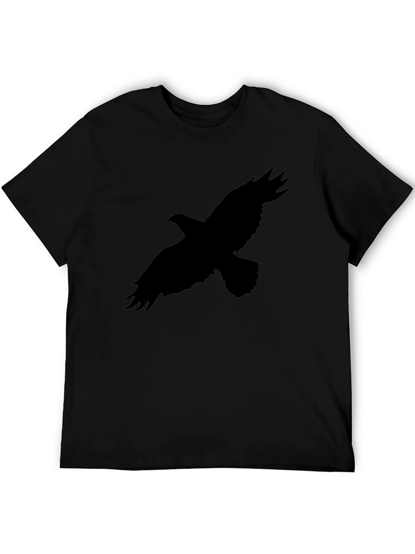 Mens Black Eagle Graphic Tee - Casual Style