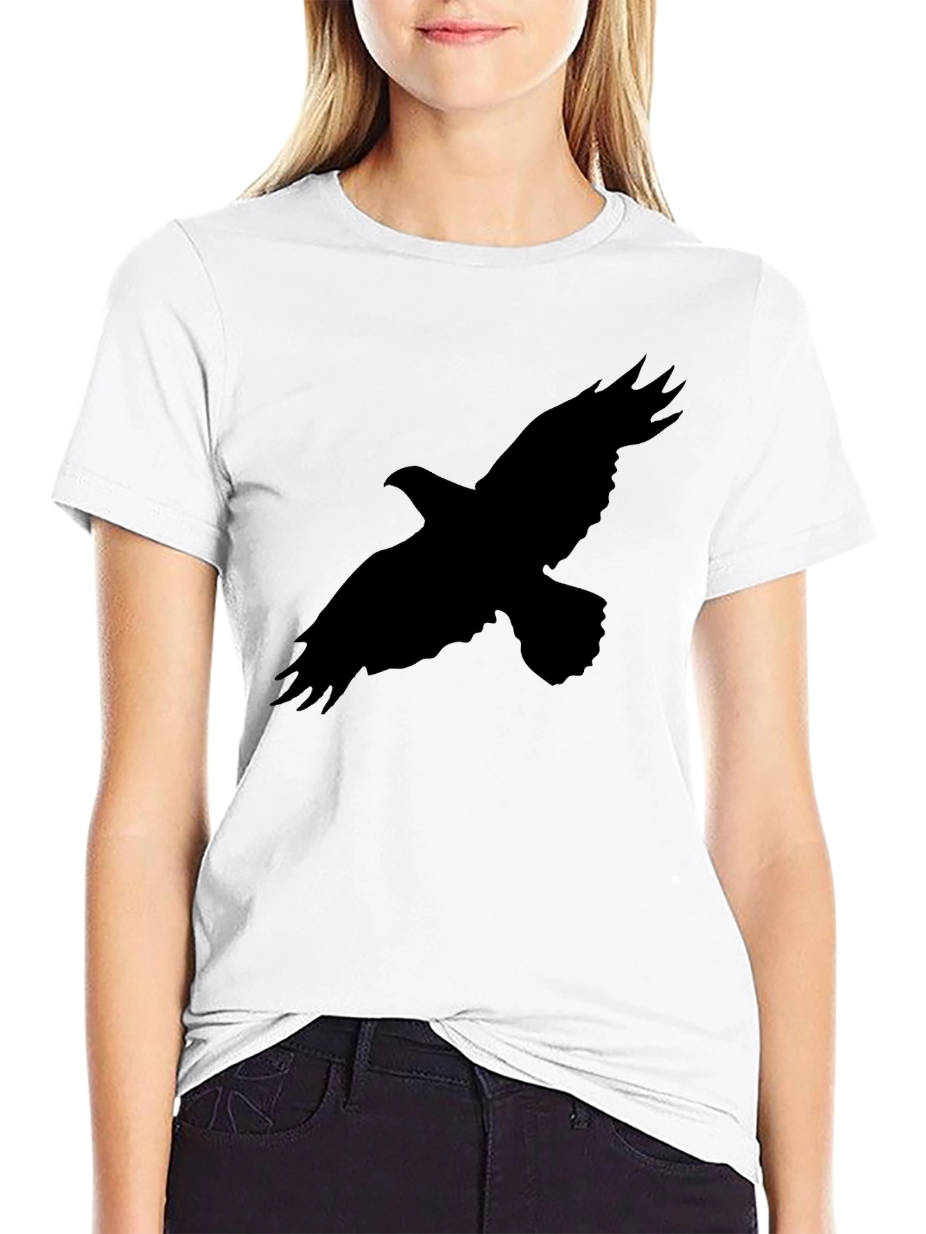 Mens Black Eagle Graphic Tee - Casual Style