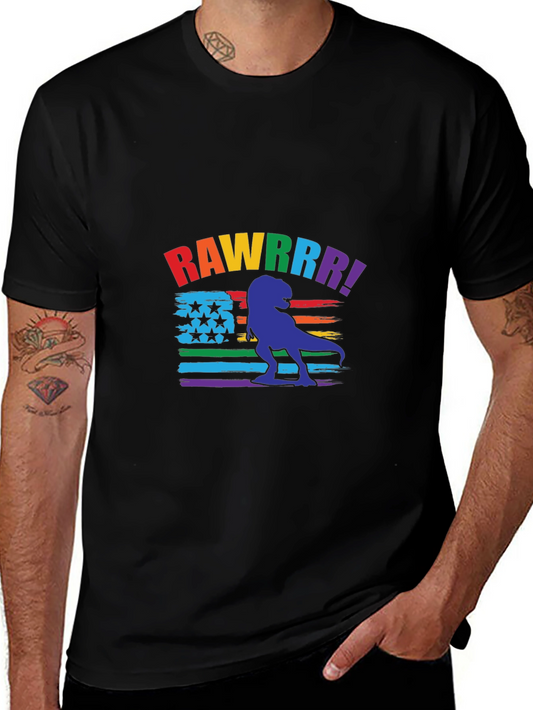 Rainbow Dinosaur Graphic Tee