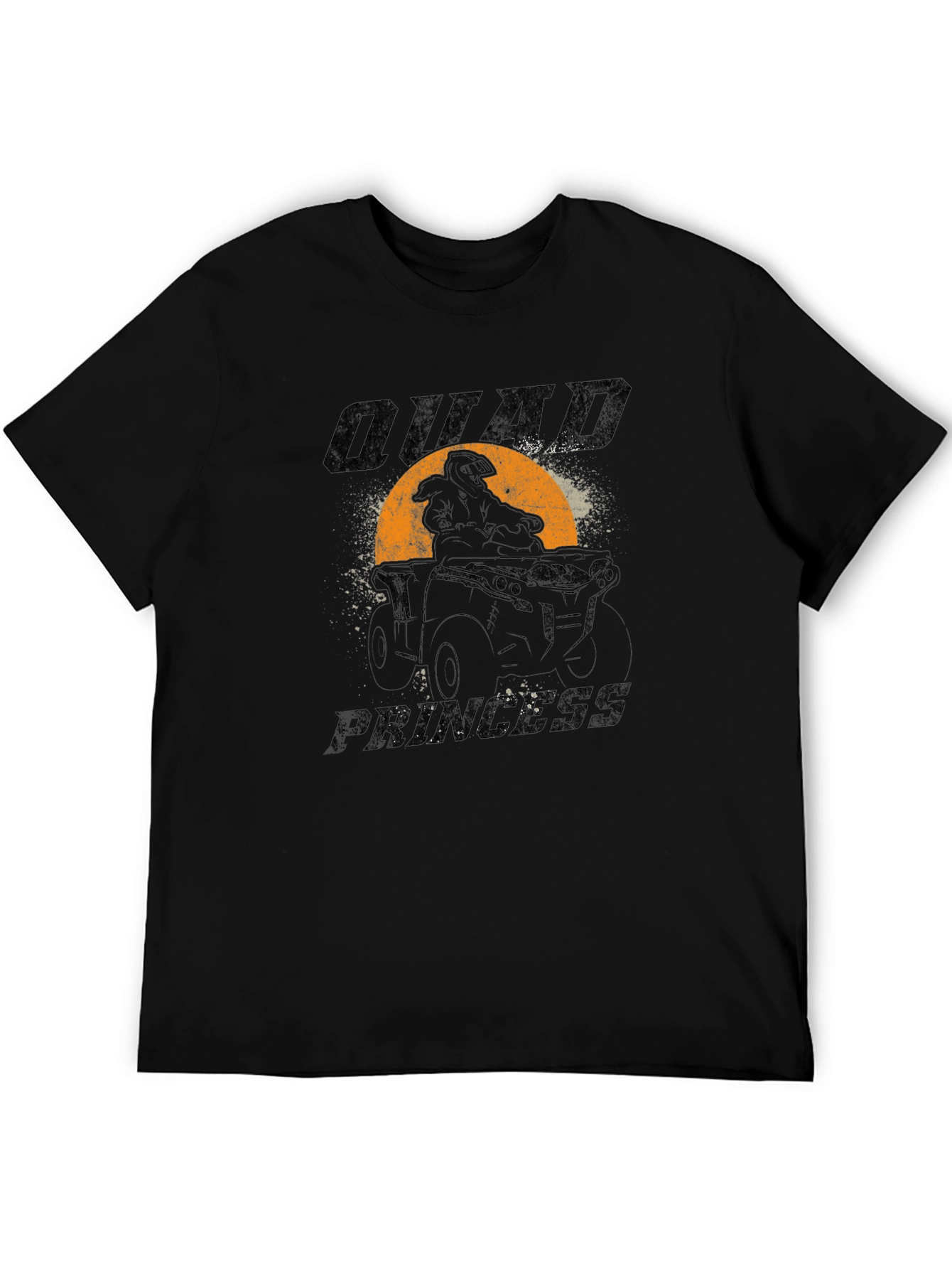 Quad Princess Black Graphic T-Shirt - ATV Rider Tee
