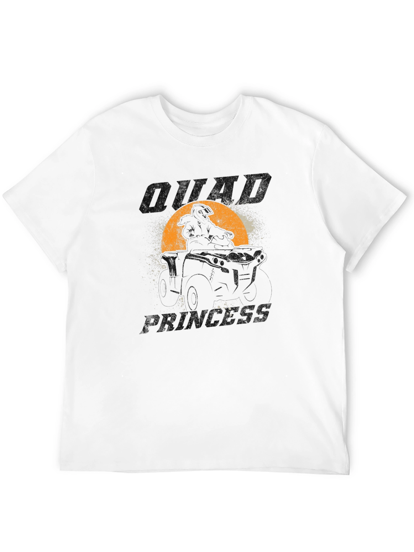 Quad Princess Black Graphic T-Shirt - ATV Rider Tee