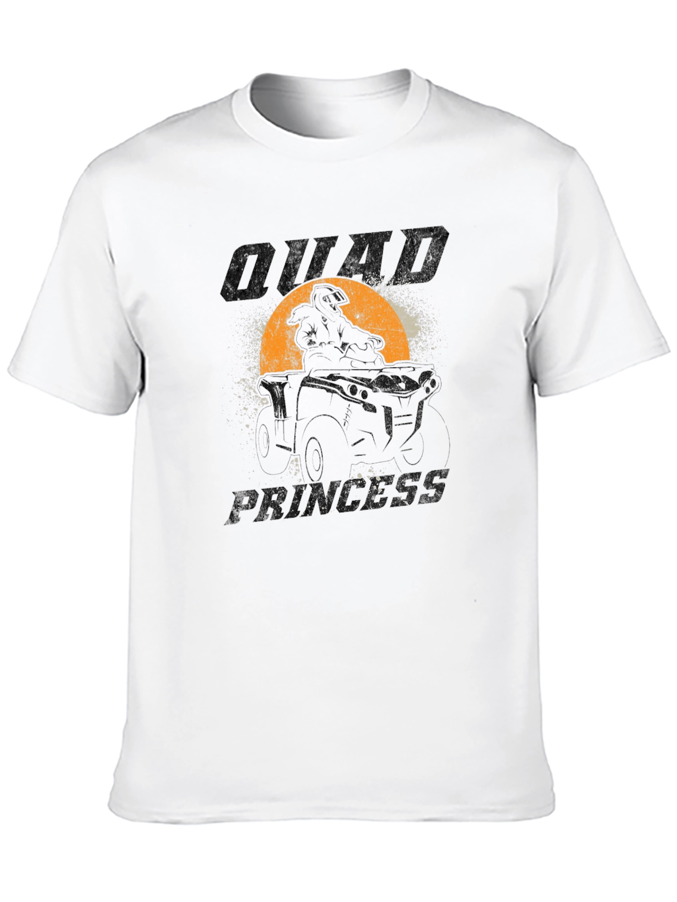 Quad Princess Black Graphic T-Shirt - ATV Rider Tee