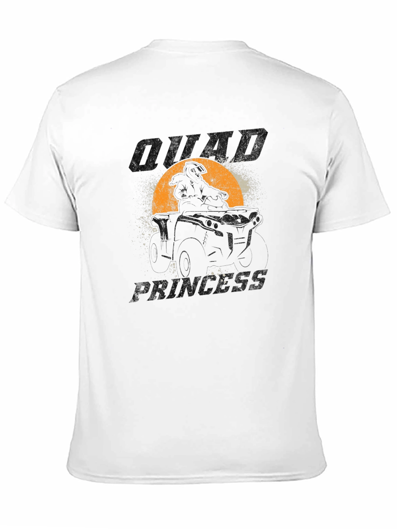 Quad Princess Black Graphic T-Shirt - ATV Rider Tee