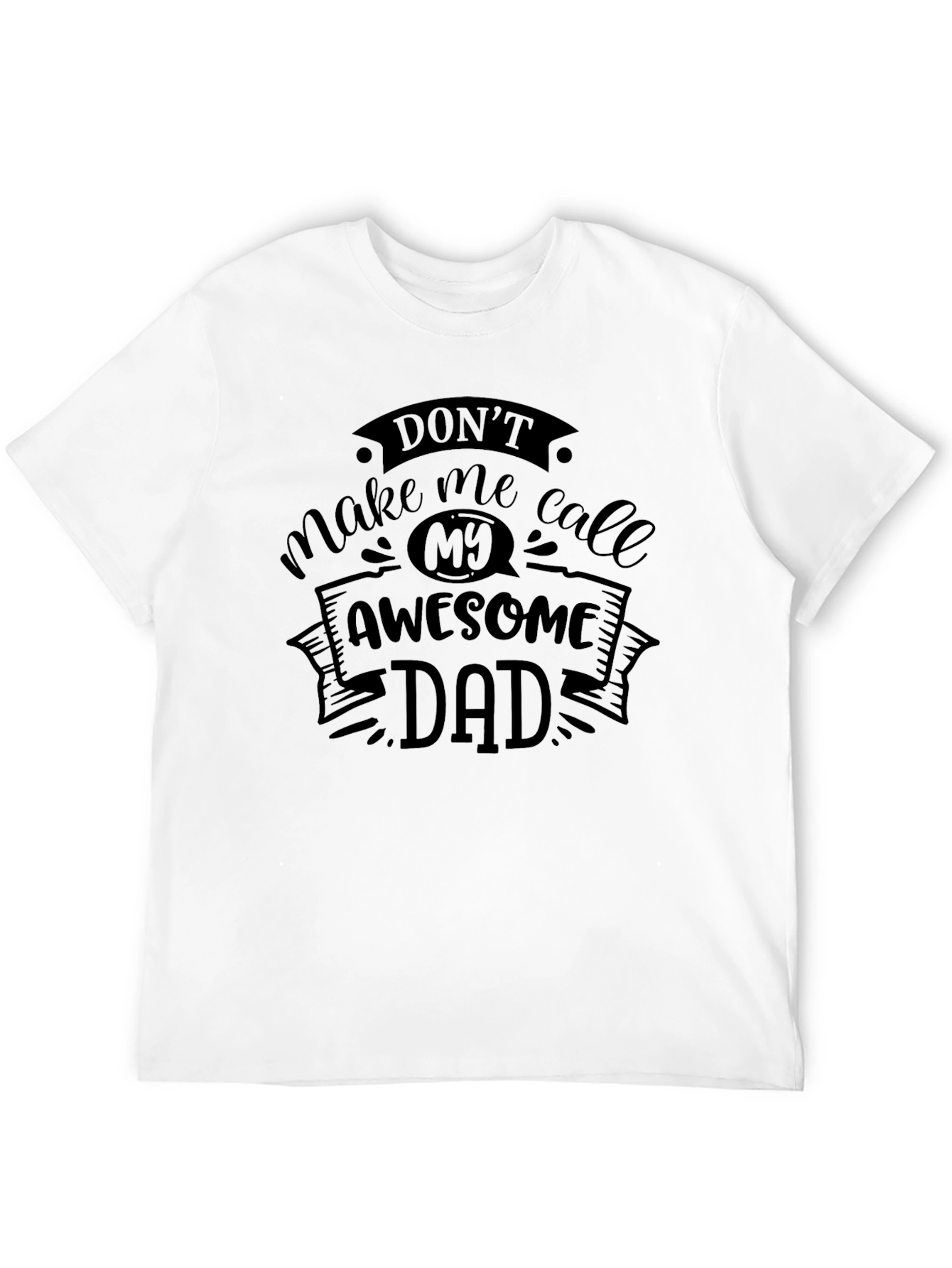 Awesome Dad Graphic T-Shirt - Novelty Black Tee