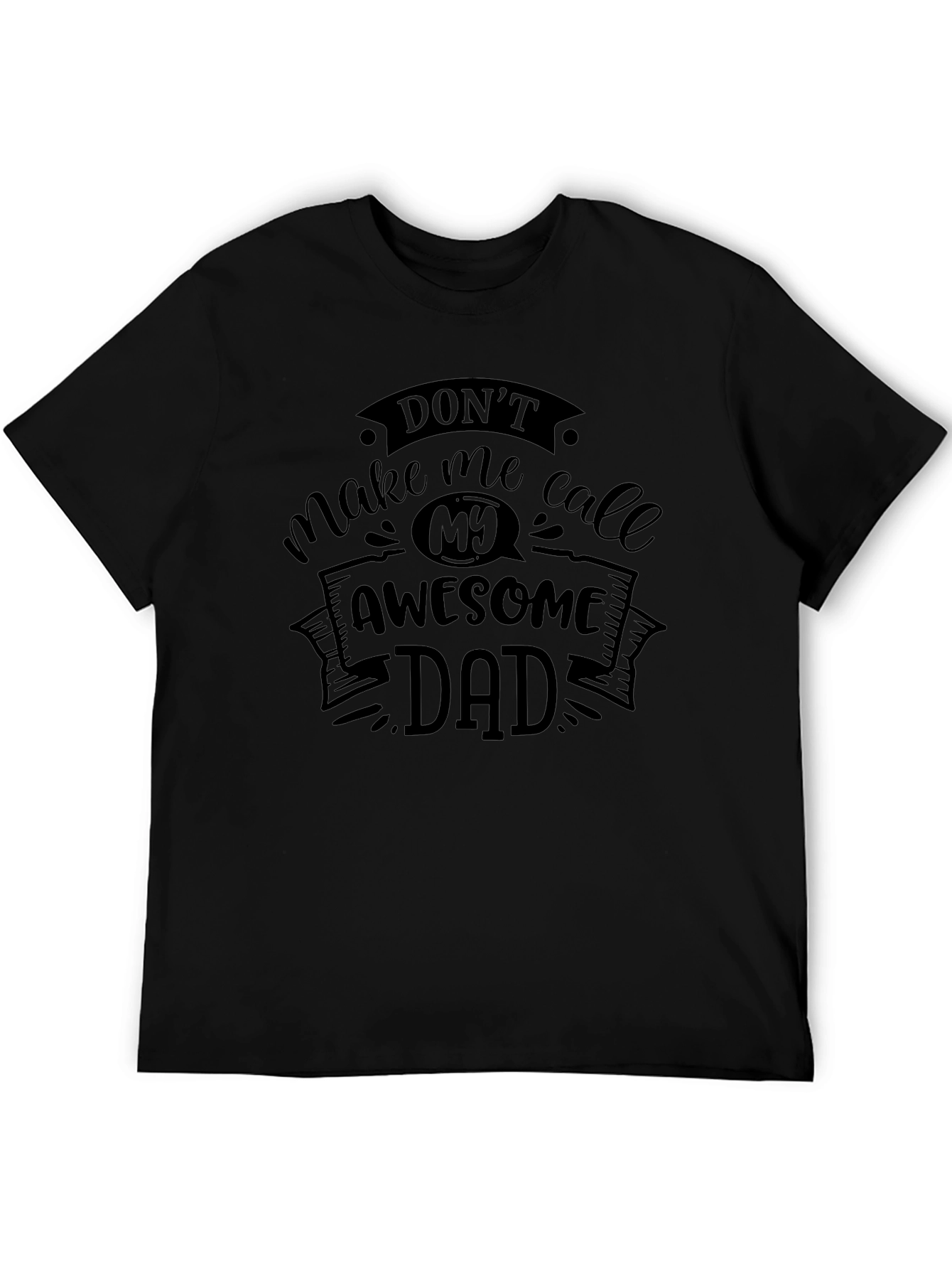 Awesome Dad Graphic T-Shirt - Novelty Black Tee