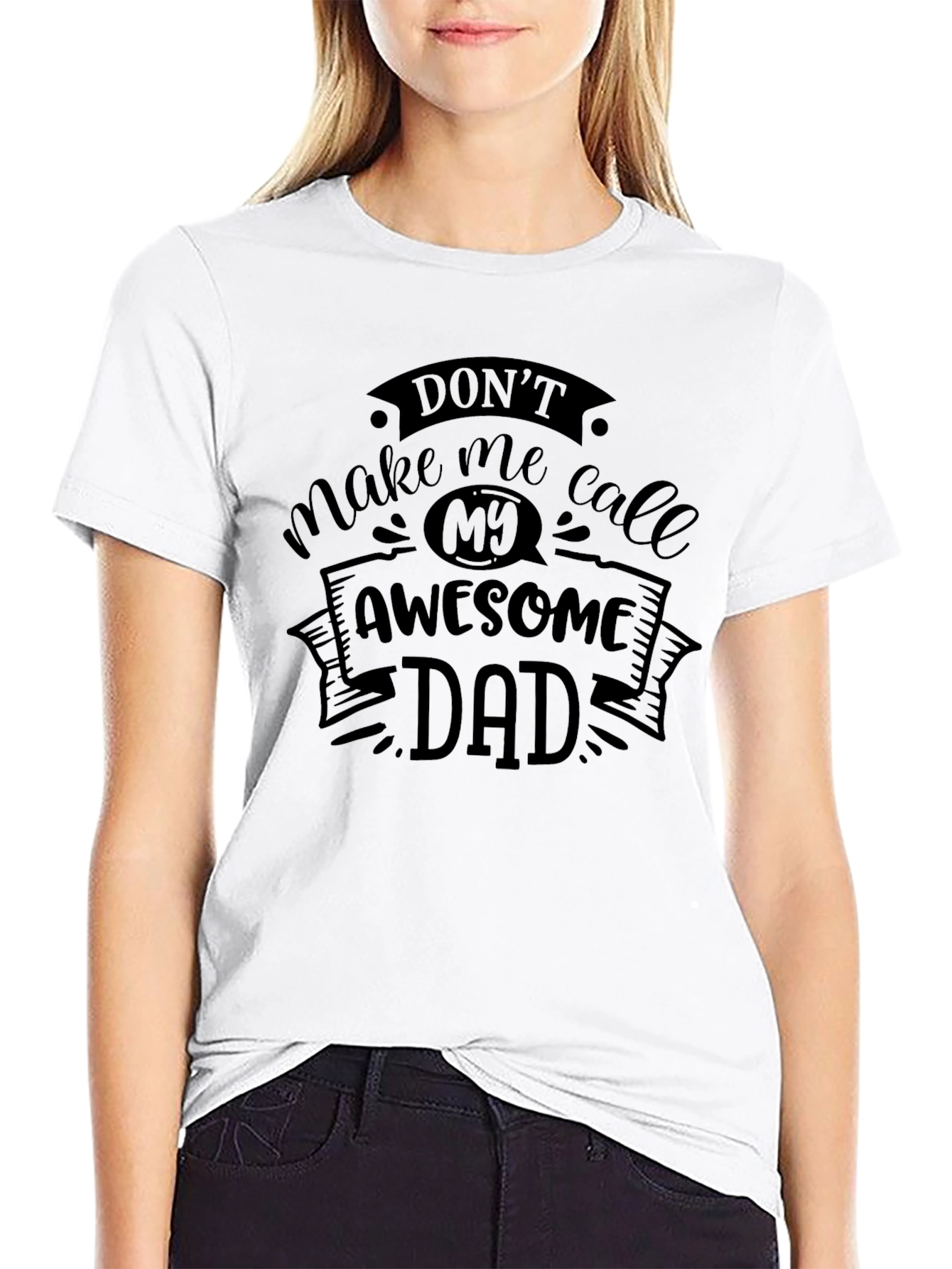 Awesome Dad Graphic T-Shirt - Novelty Black Tee