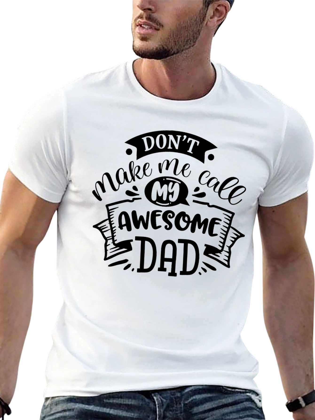 Awesome Dad Graphic T-Shirt - Novelty Black Tee