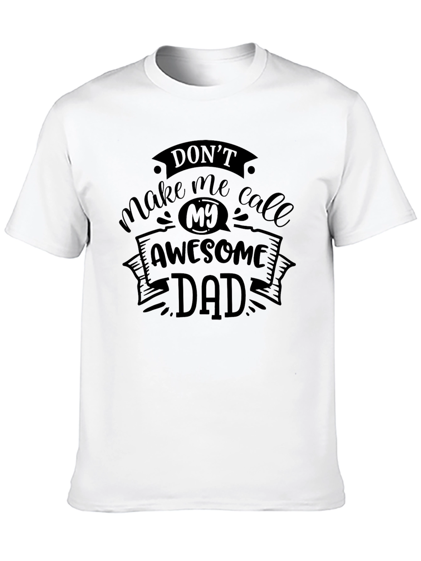 Awesome Dad Graphic T-Shirt - Novelty Black Tee