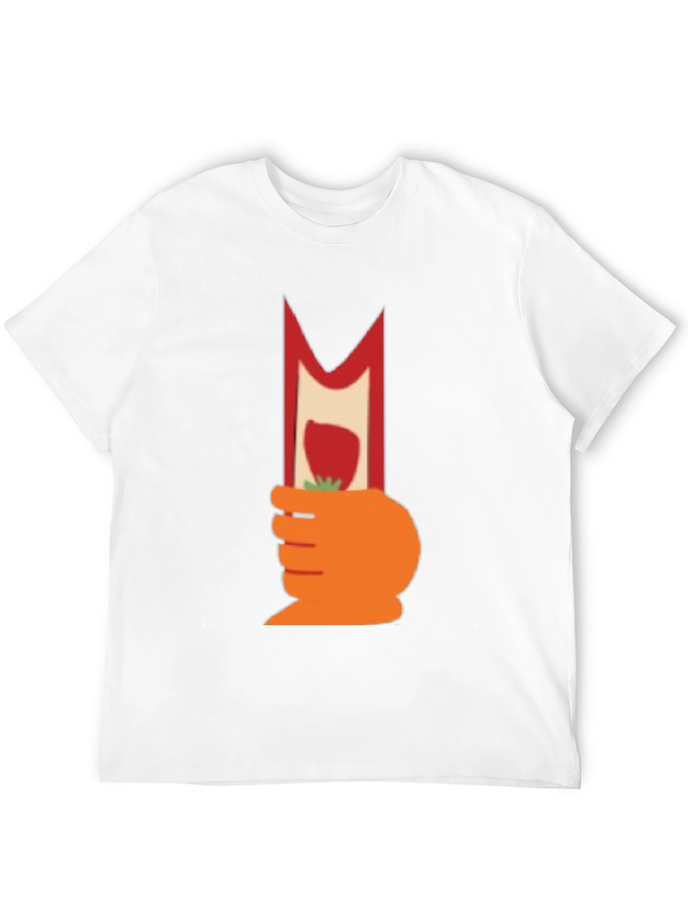 Novelty Graphic T-Shirt - Strawberry Hand
