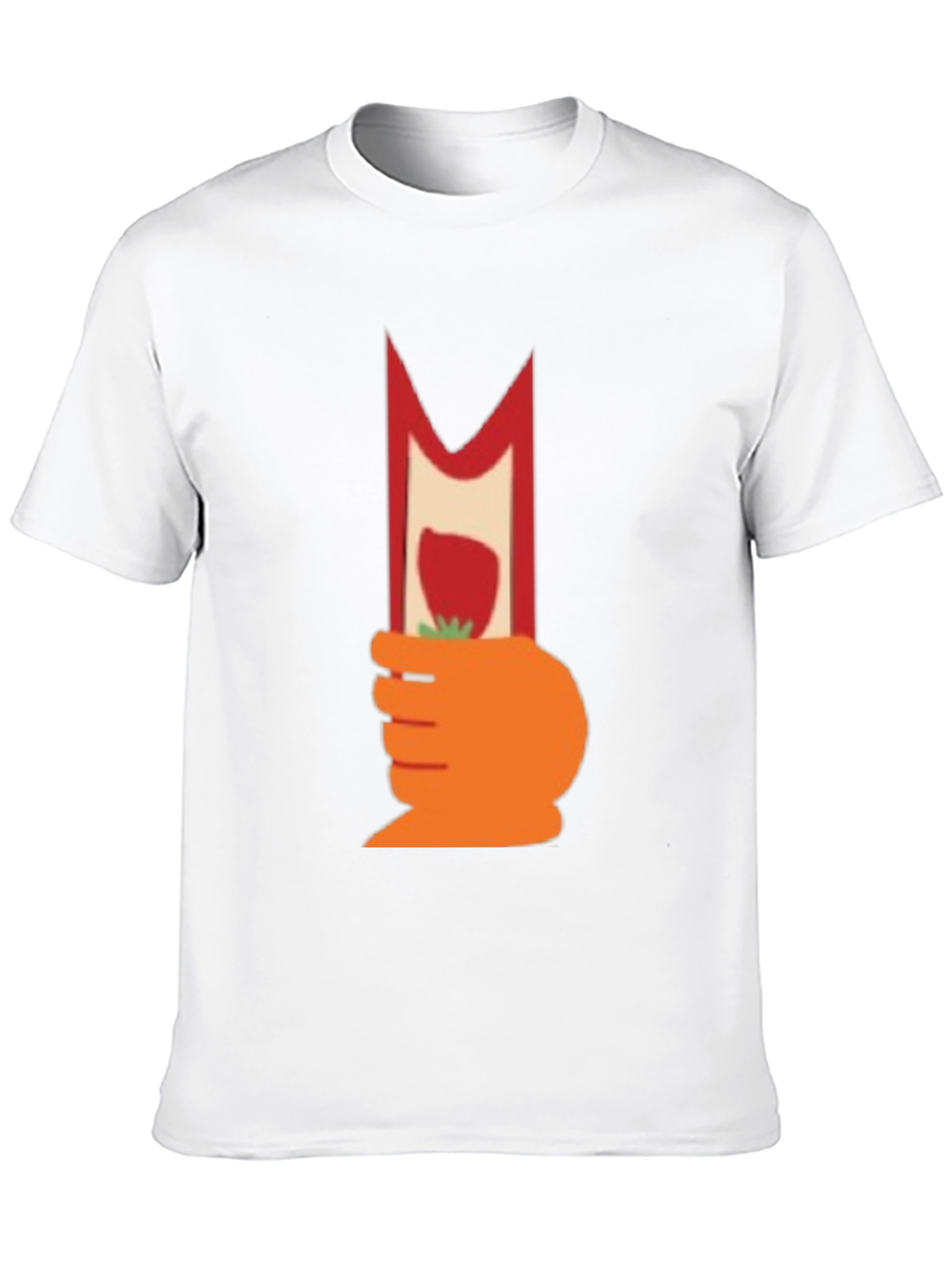 Novelty Graphic T-Shirt - Strawberry Hand