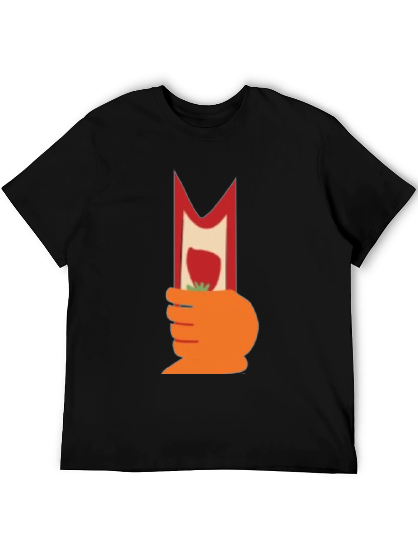 Novelty Graphic T-Shirt - Strawberry Hand