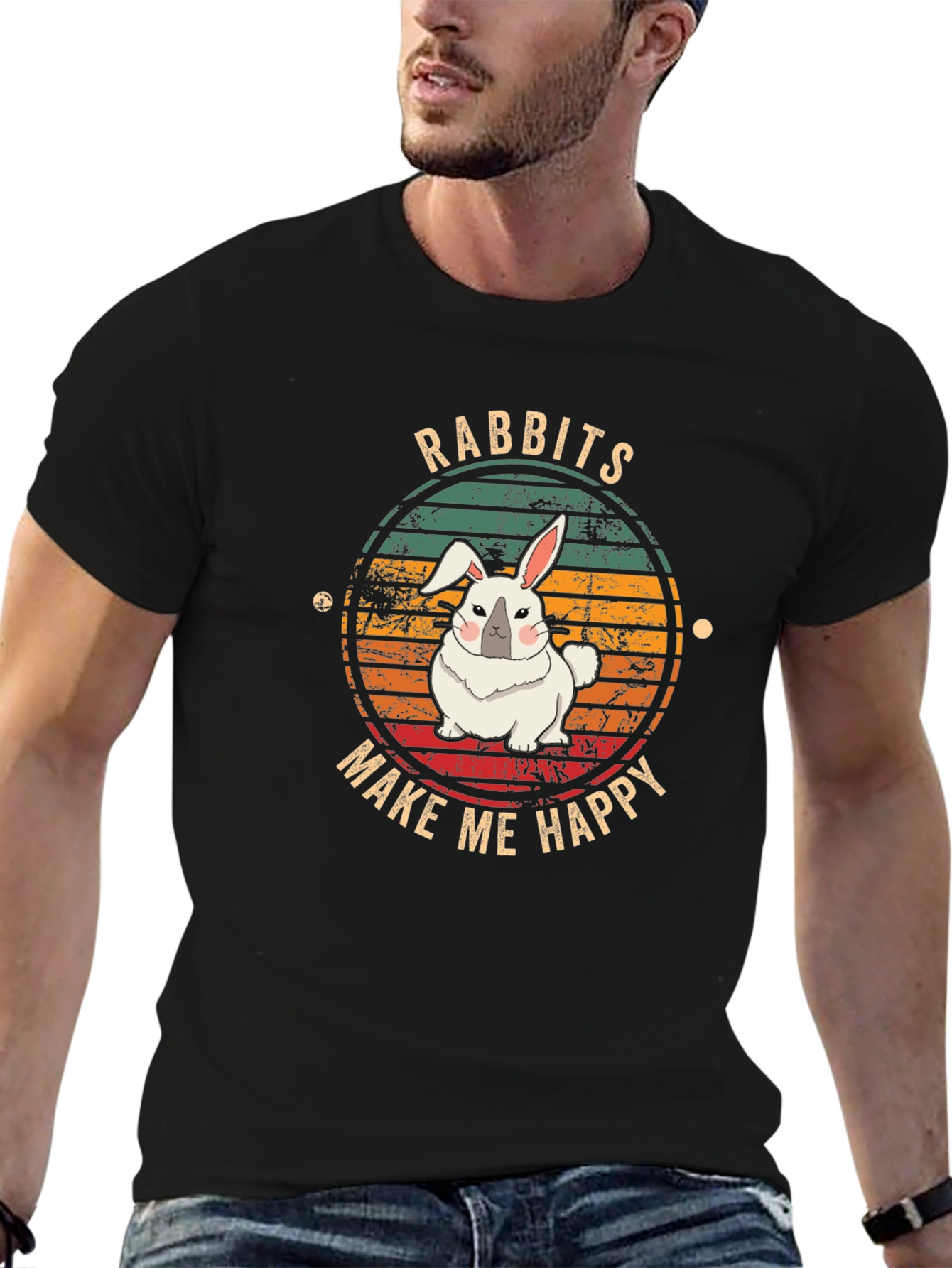 Rabbits Make Me Happy T-Shirt - Unisex