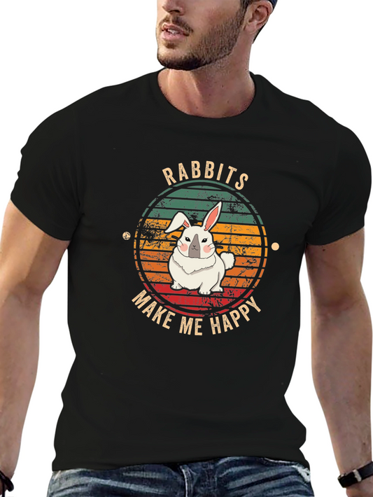 Rabbits Make Me Happy T-Shirt - Unisex
