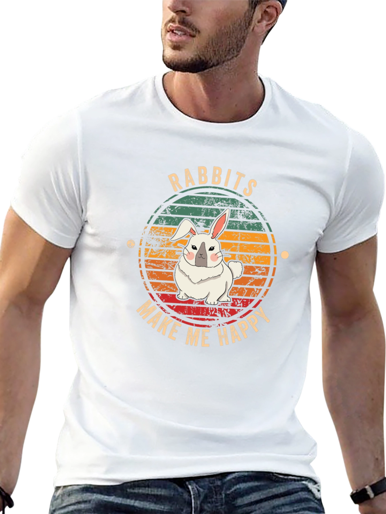 Rabbits Make Me Happy T-Shirt - Unisex